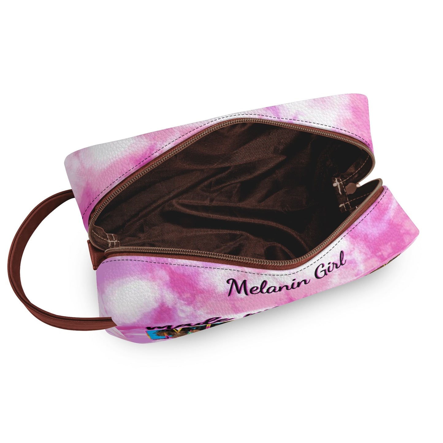 Travel PU Leather Toilettrie Bag Makeup Organizer