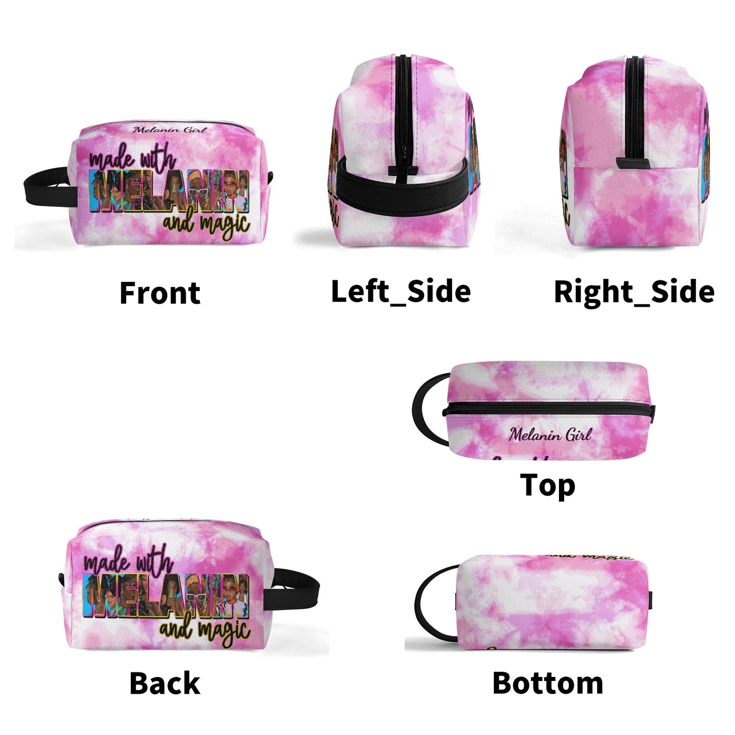 Travel PU Leather Toilettrie Bag Makeup Organizer