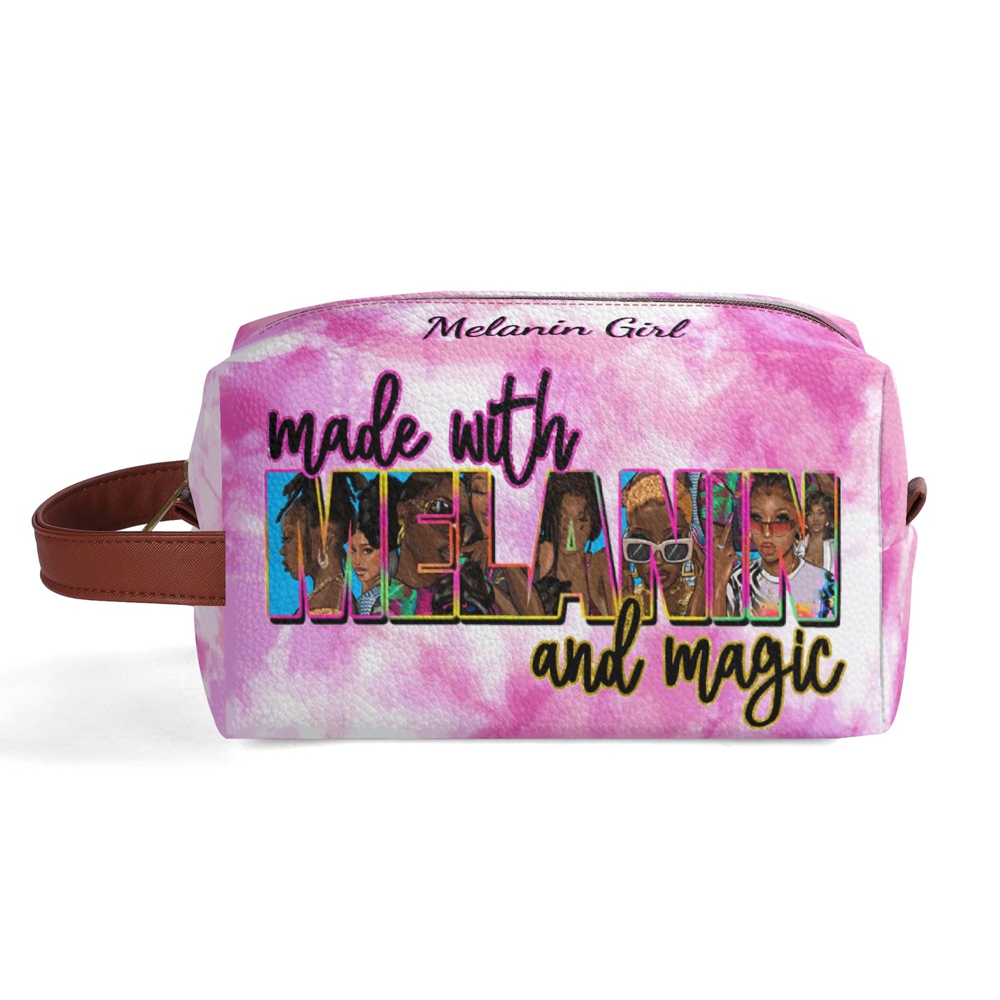 Travel PU Leather Toilettrie Bag Makeup Organizer