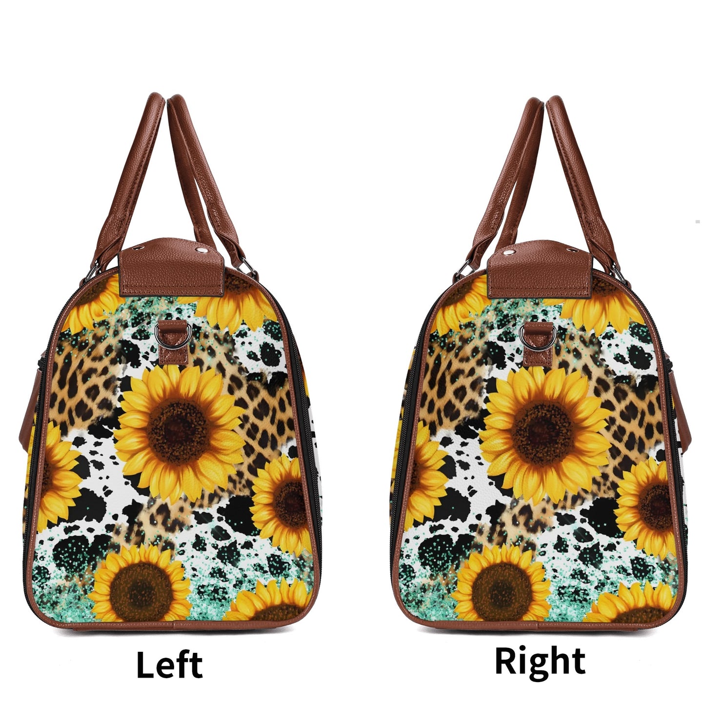 Personalized Leather Duffle Bag Foldable Travel Bag