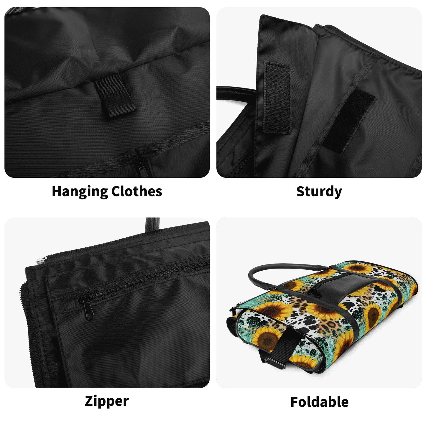 Personalized Leather Duffle Bag Foldable Travel Bag
