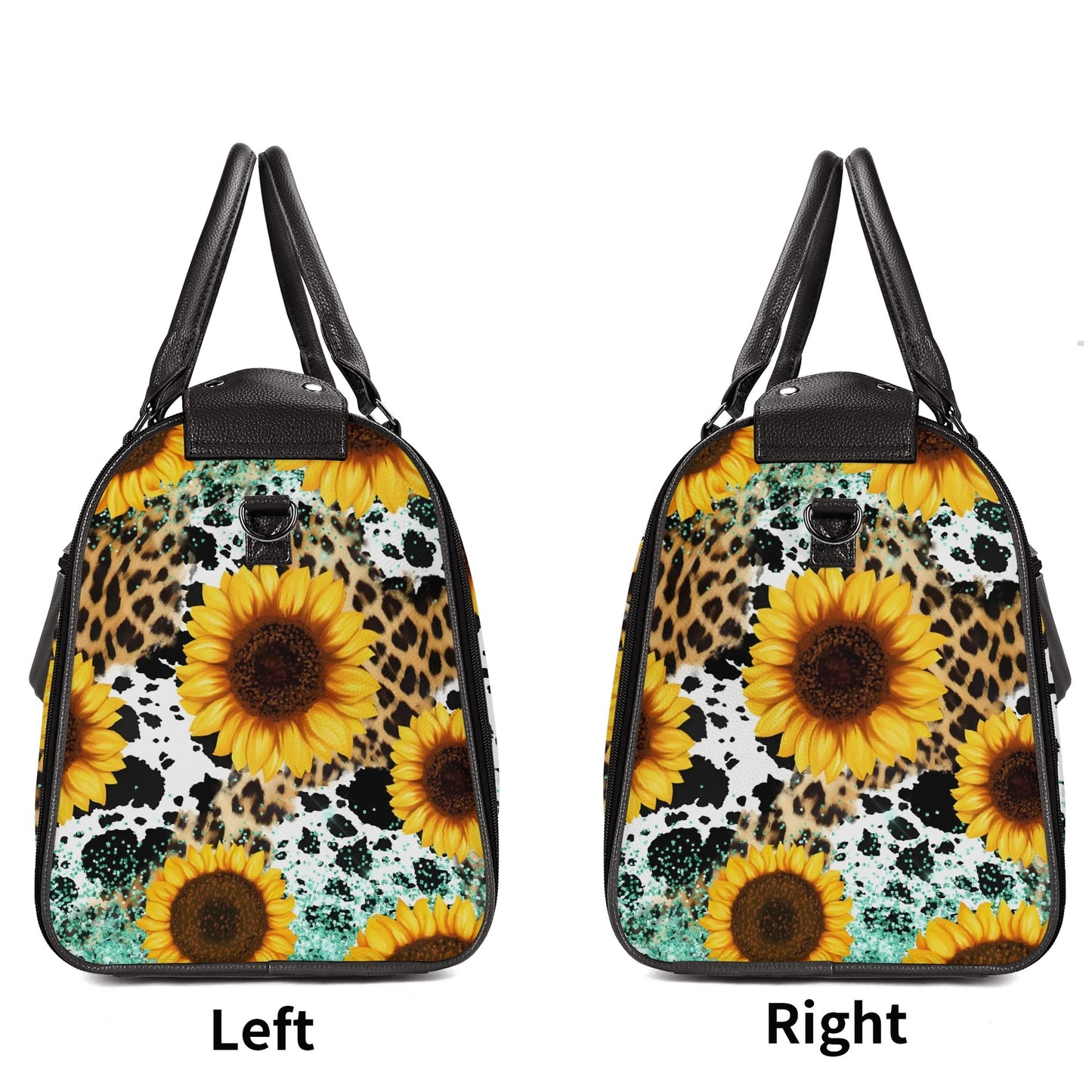Personalized Leather Duffle Bag Foldable Travel Bag
