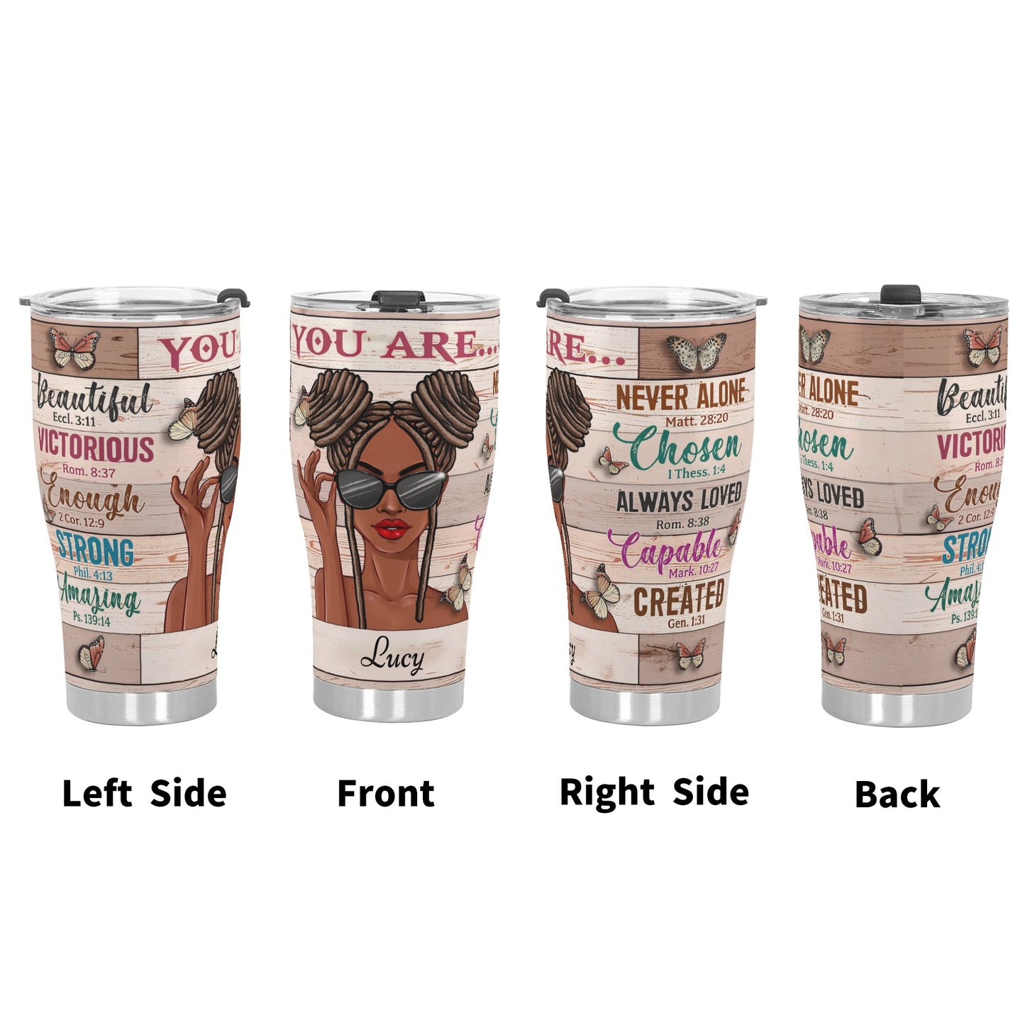 3D Personalized Stainless Steel Tumbler 30oz Printed Cup Gift