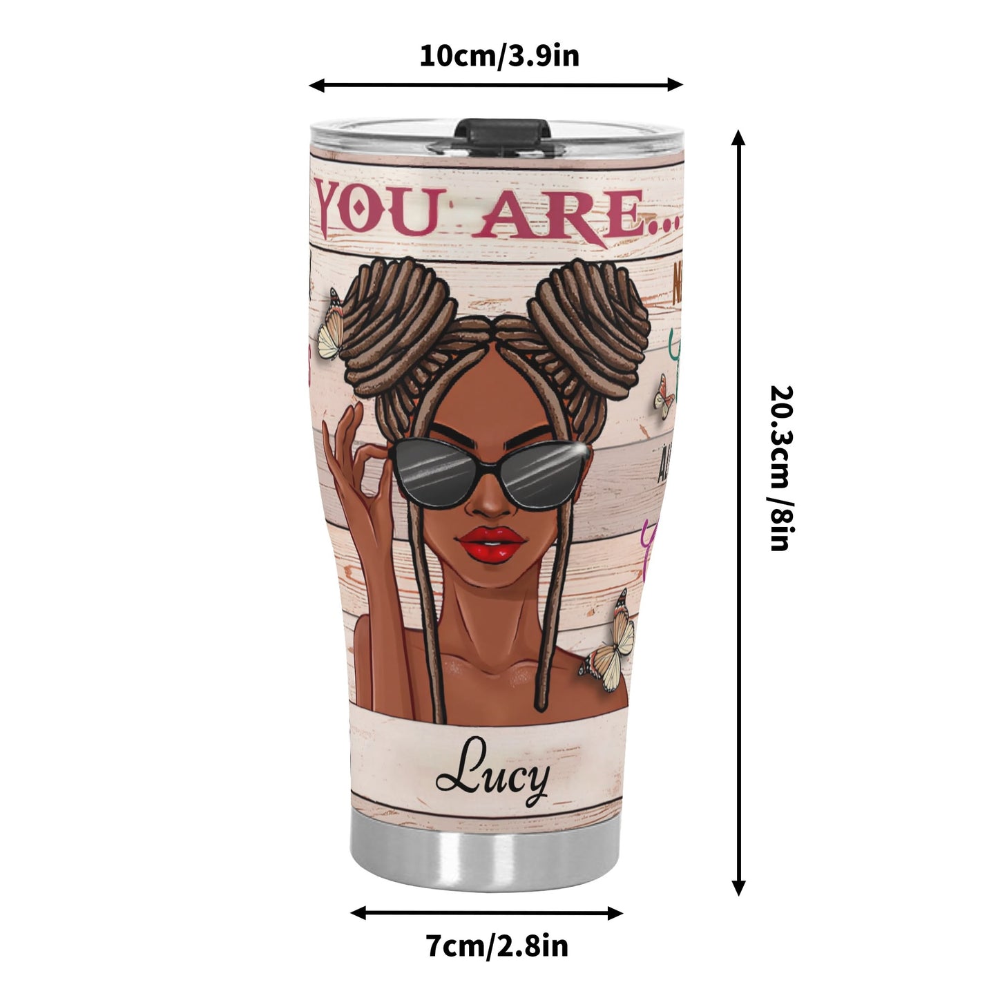3D Personalized Stainless Steel Tumbler 30oz Printed Cup Gift
