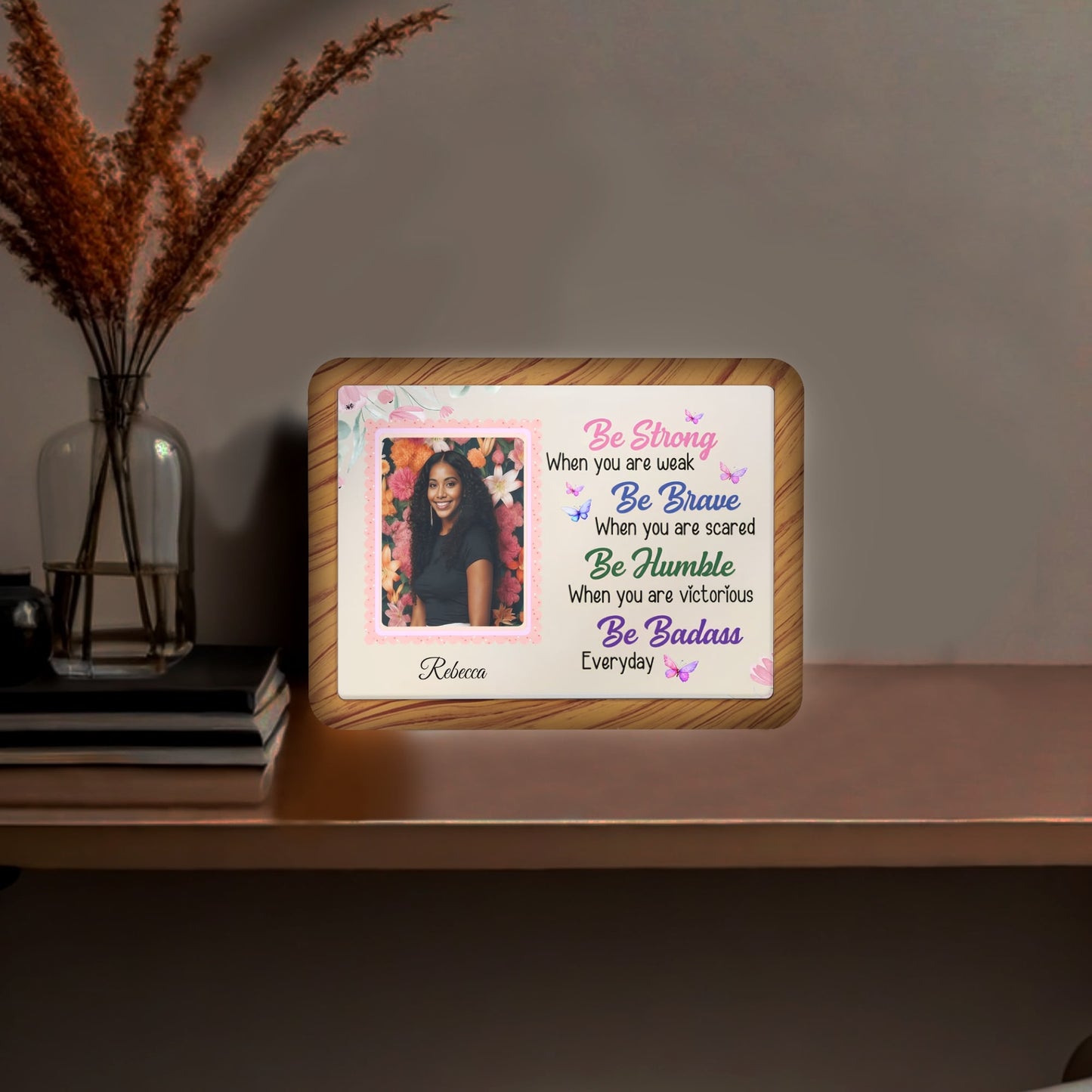 Be... Personalized Horizontal Acrylic Photo Frame