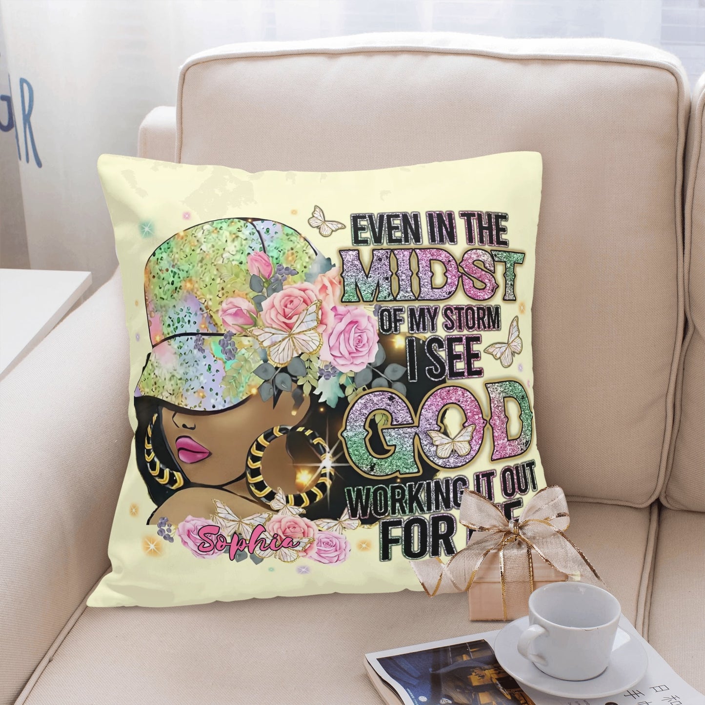 Even in the Midst Personalized Pillow Case