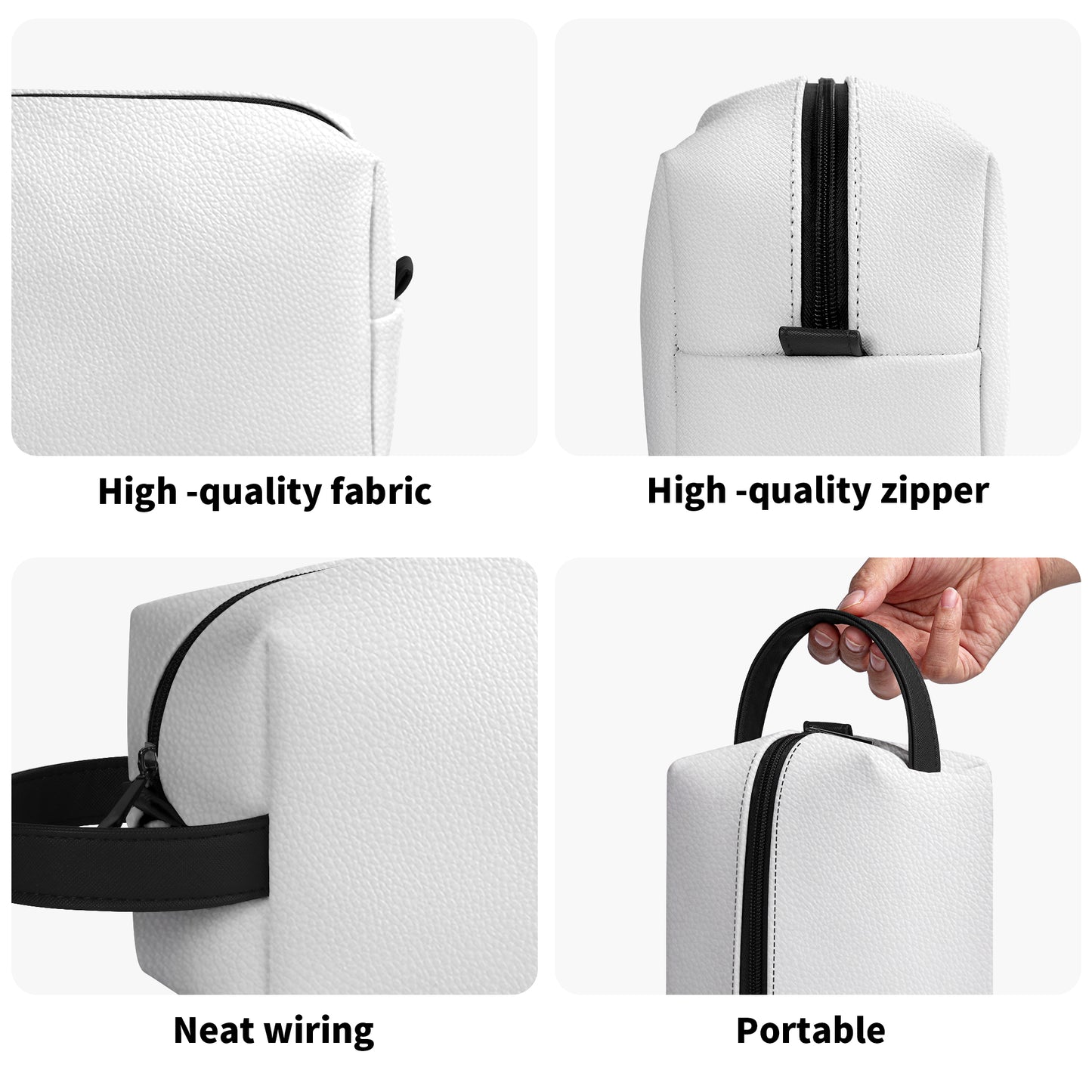 Travel PU Leather Toilettrie Bag Makeup Organizer