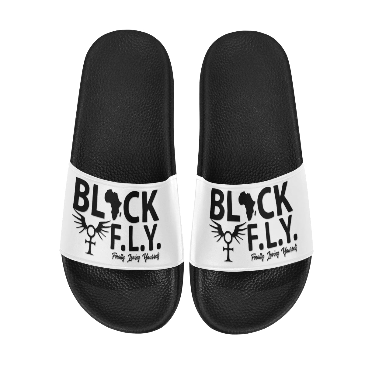 BLACK F.L.Y. Men's Slides Men's Slide Sandals