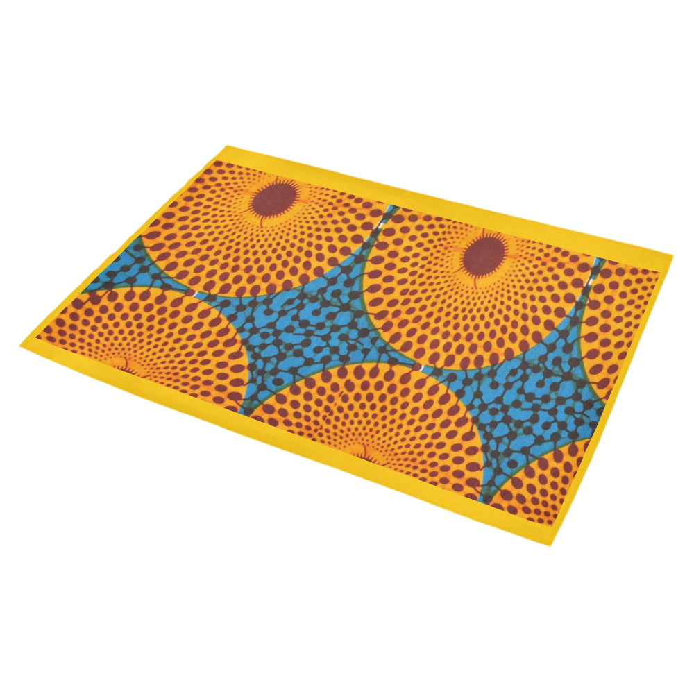 African Print 2 Azalea Doormat 30" x 18" (Sponge Material)