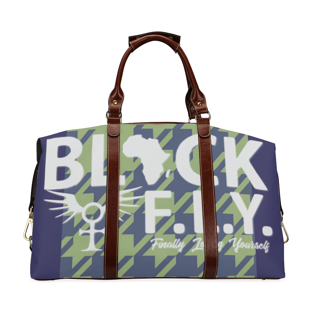 BLACK F.L.Y. Classic Travel Bag (Houndstooth)