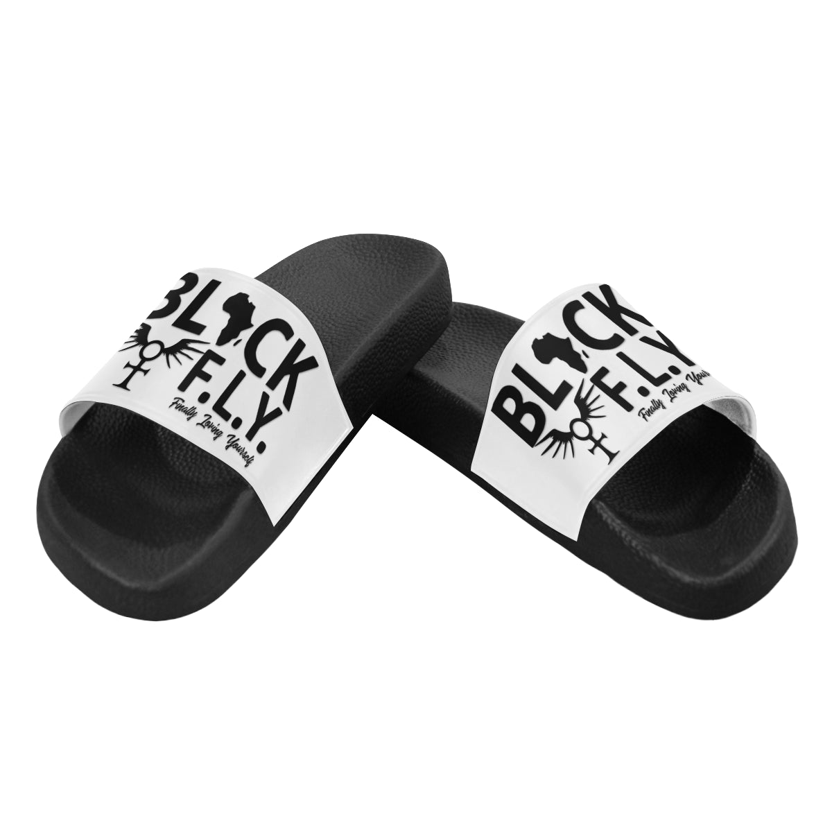 BLACK F.L.Y. Men's Slides Men's Slide Sandals