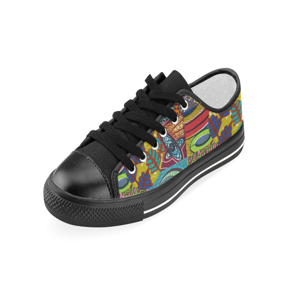 African Print 1 Women's Classic Canvas Shoes