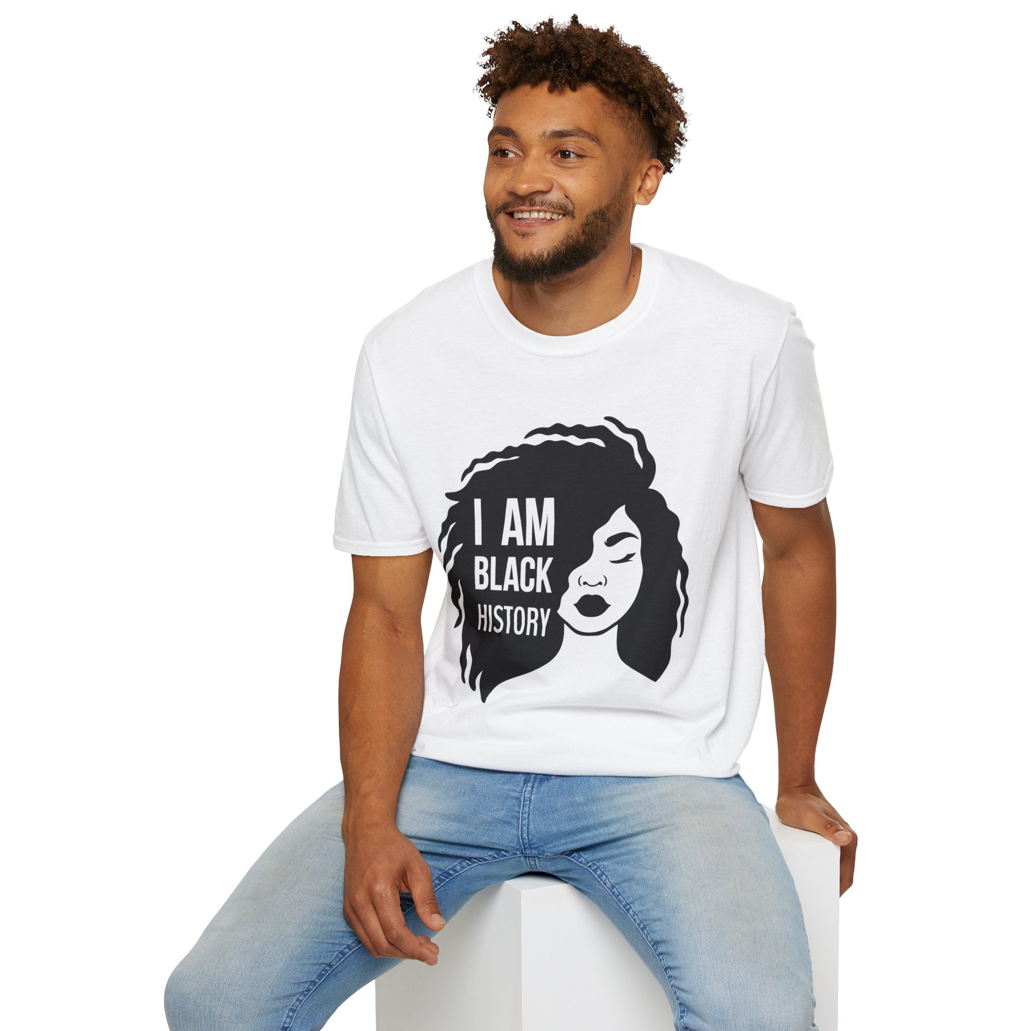 I Am Black History Unisex Softstyle T-Shirt - Celebrating Diversity & Heritage
