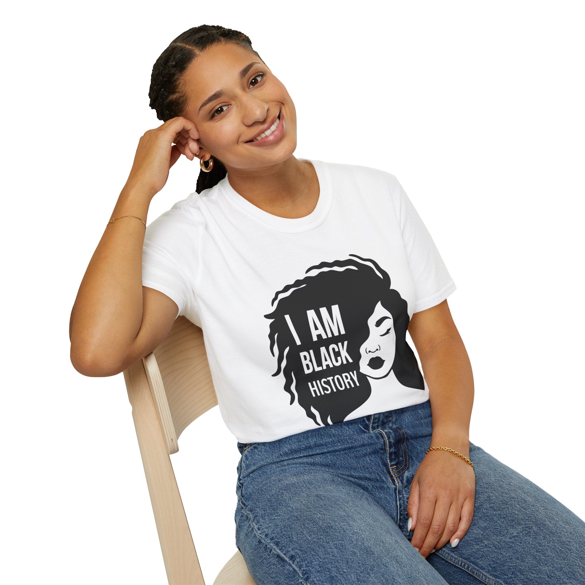 I Am Black History Unisex Softstyle T-Shirt - Celebrating Diversity & Heritage