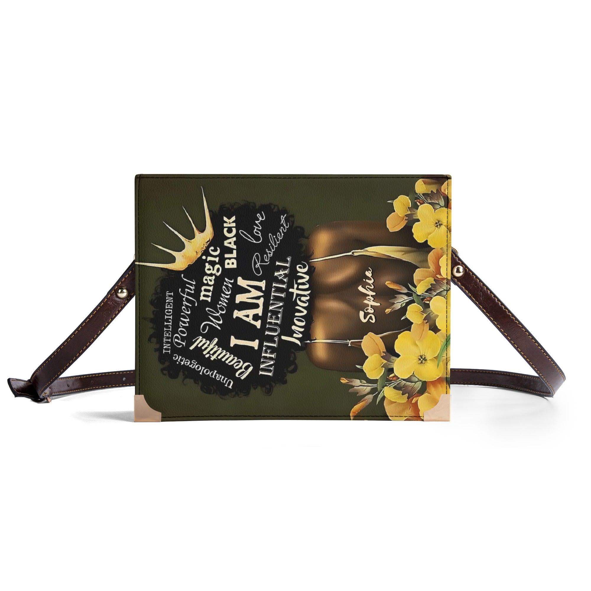 Melanin Queen Book Themed Handbag for Literary Lovers