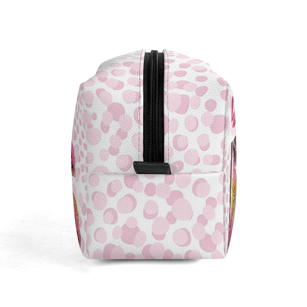 Travel PU Leather Toilettrie Bag Makeup Organizer