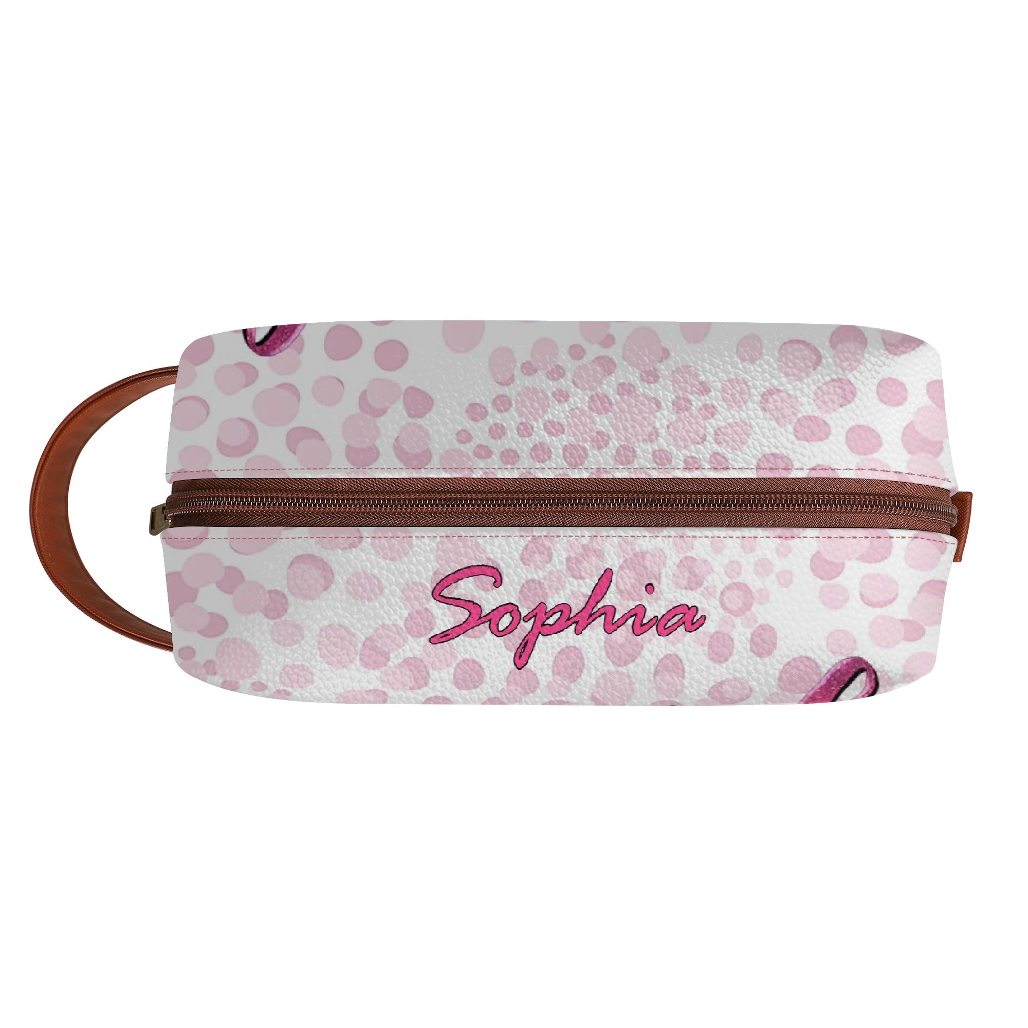 Travel PU Leather Toilettrie Bag Makeup Organizer