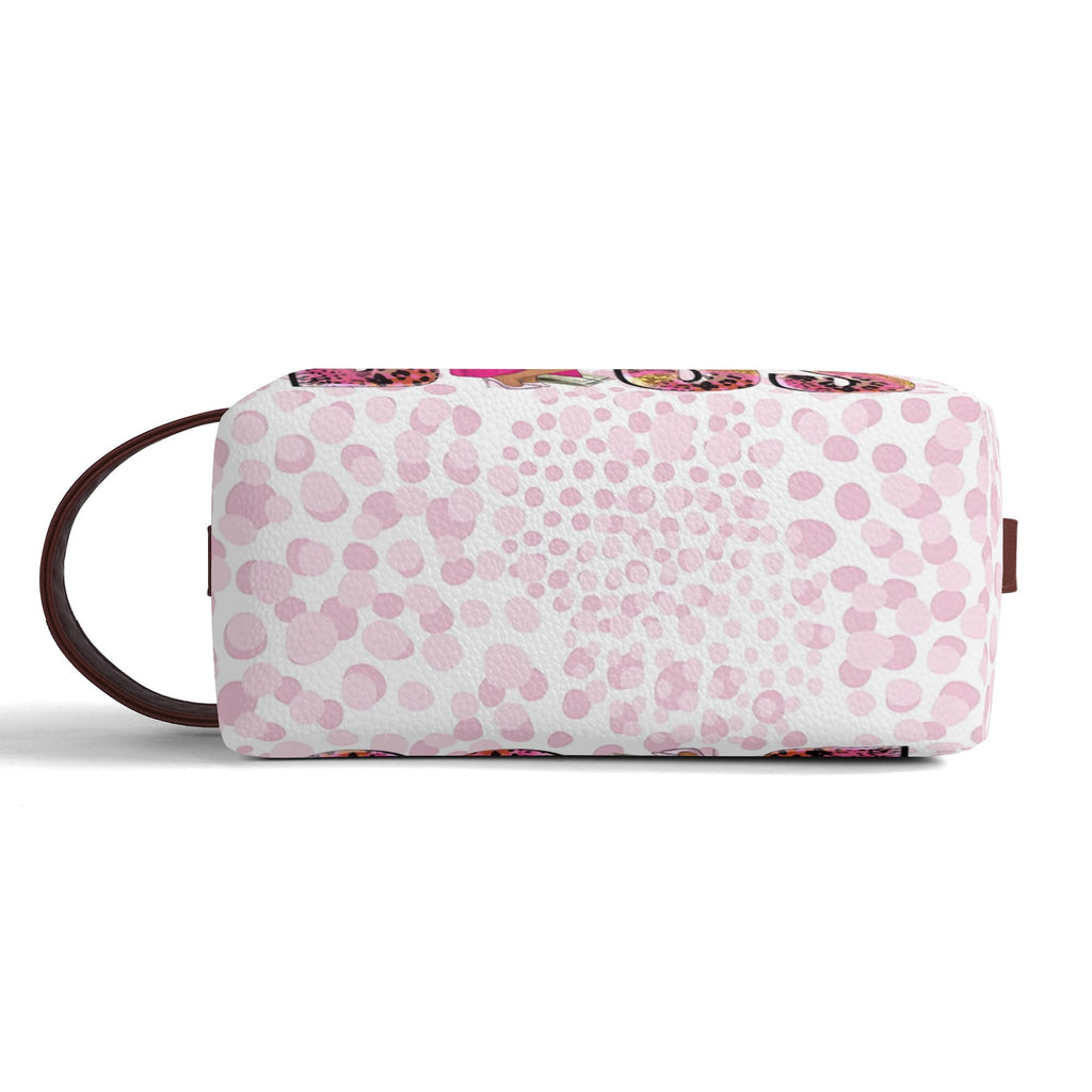 Travel PU Leather Toilettrie Bag Makeup Organizer