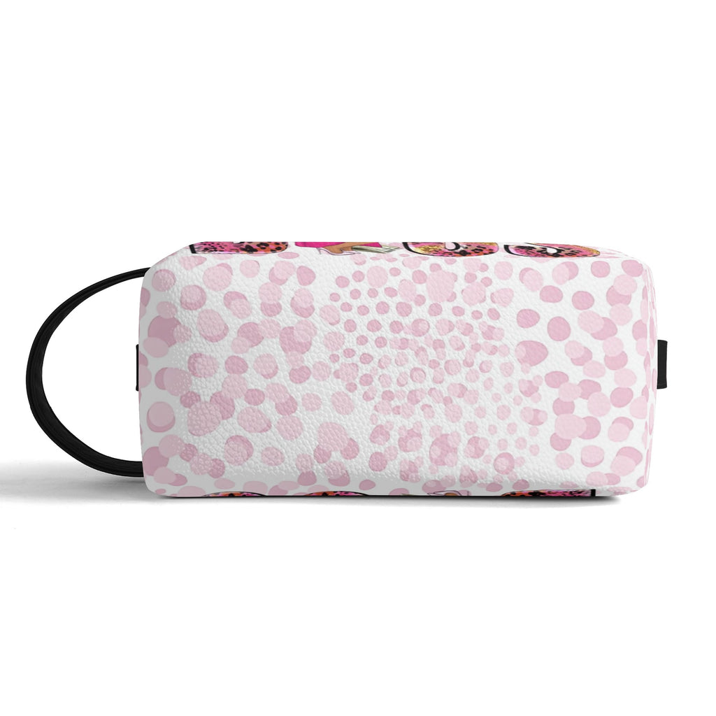 Travel PU Leather Toilettrie Bag Makeup Organizer
