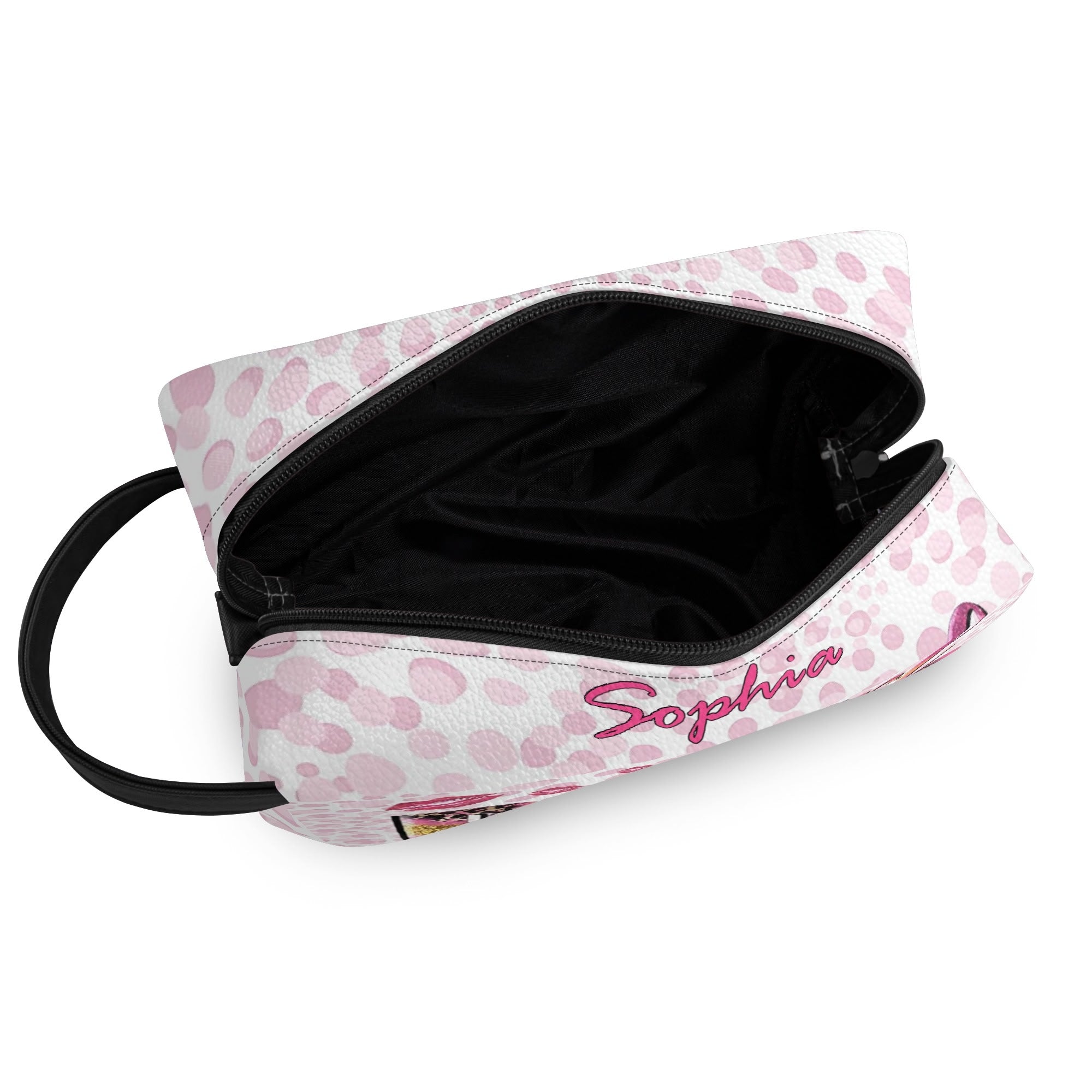 Travel PU Leather Toilettrie Bag Makeup Organizer