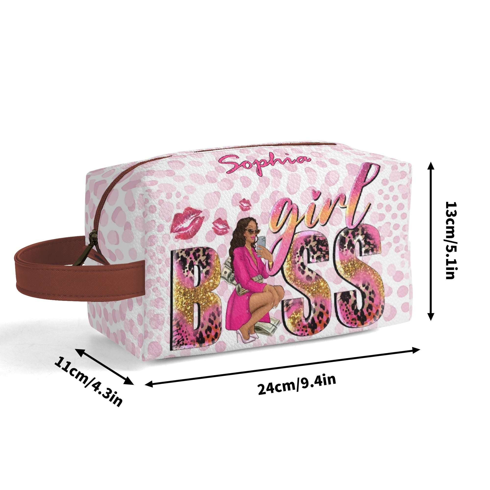 Travel PU Leather Toilettrie Bag Makeup Organizer