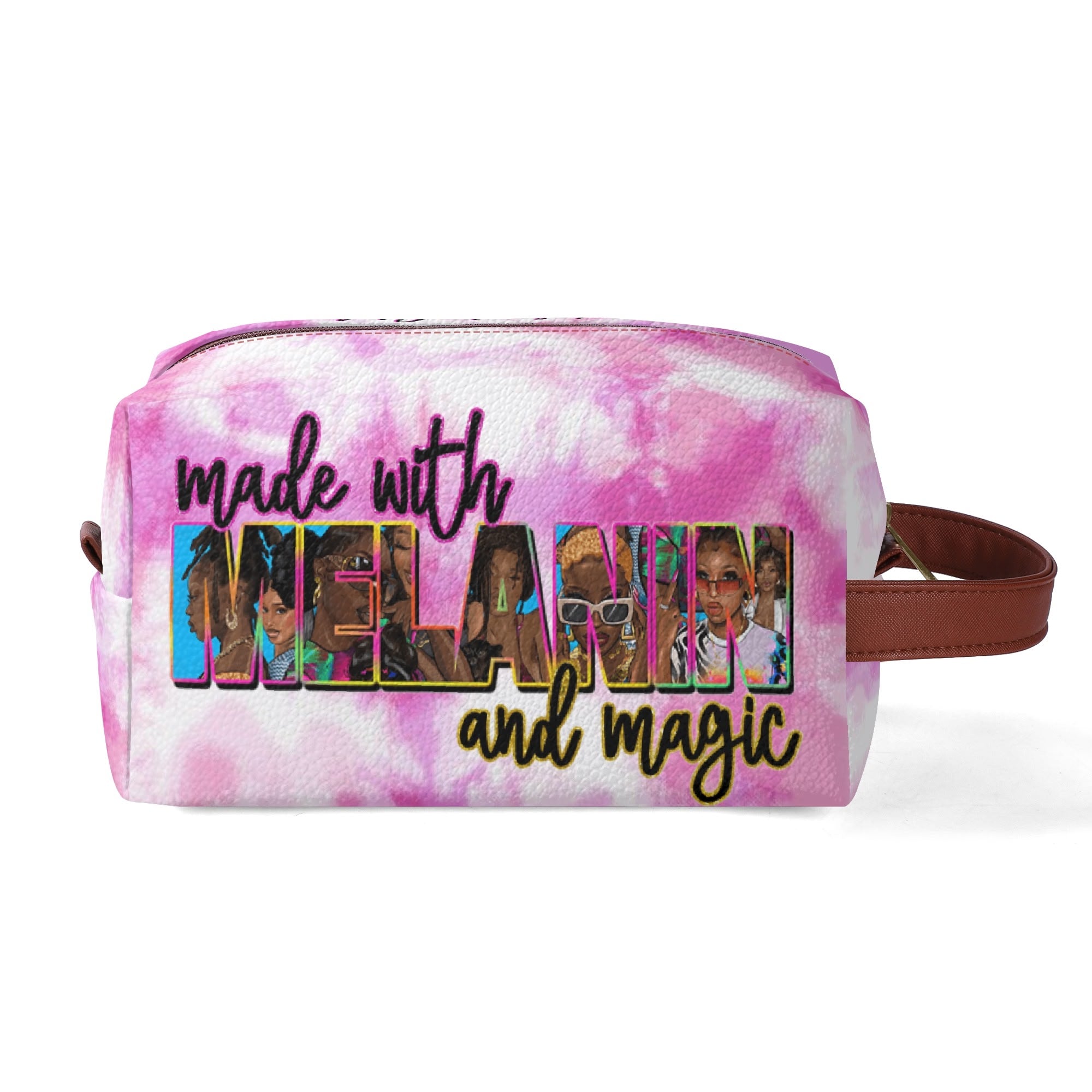 Travel PU Leather Toilettrie Bag Makeup Organizer