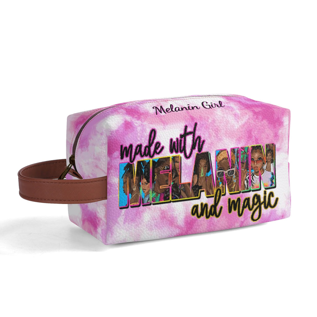 Travel PU Leather Toilettrie Bag Makeup Organizer