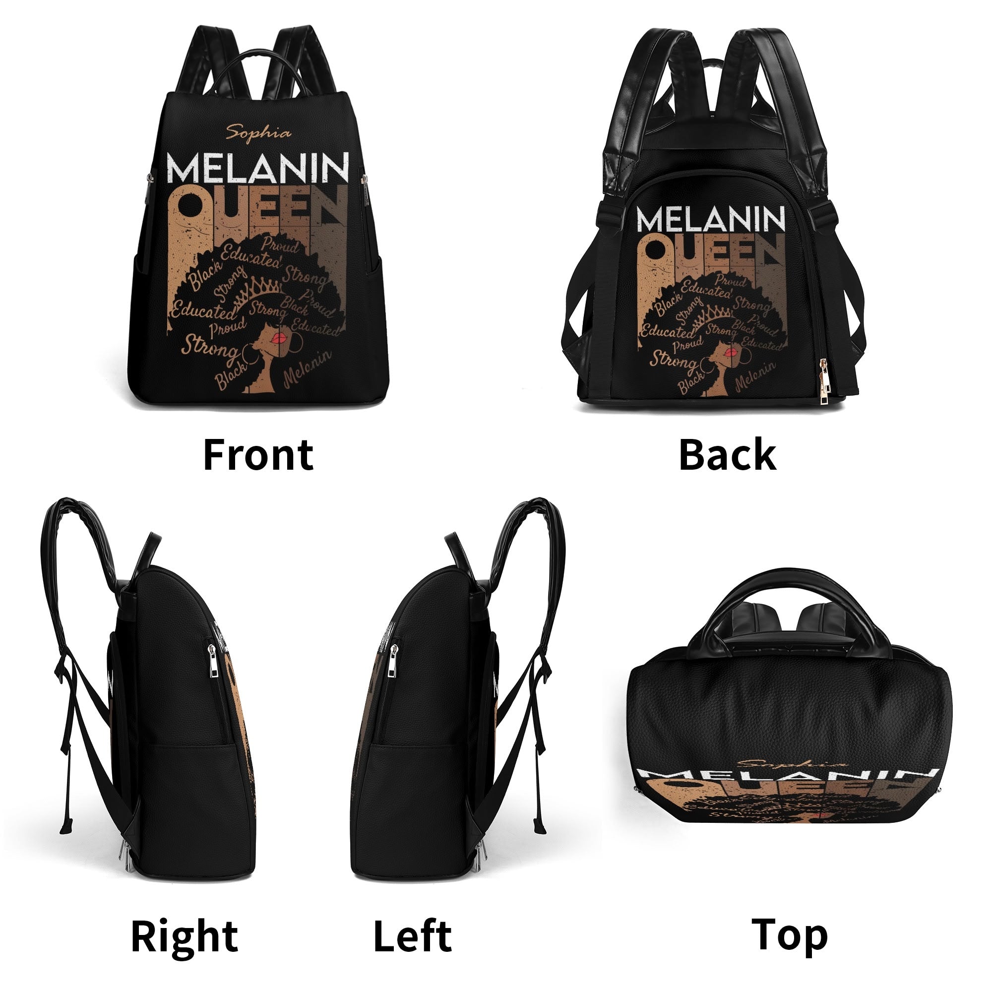 New Travel PU Daypack Anti-theft Backpack Nursing Bag