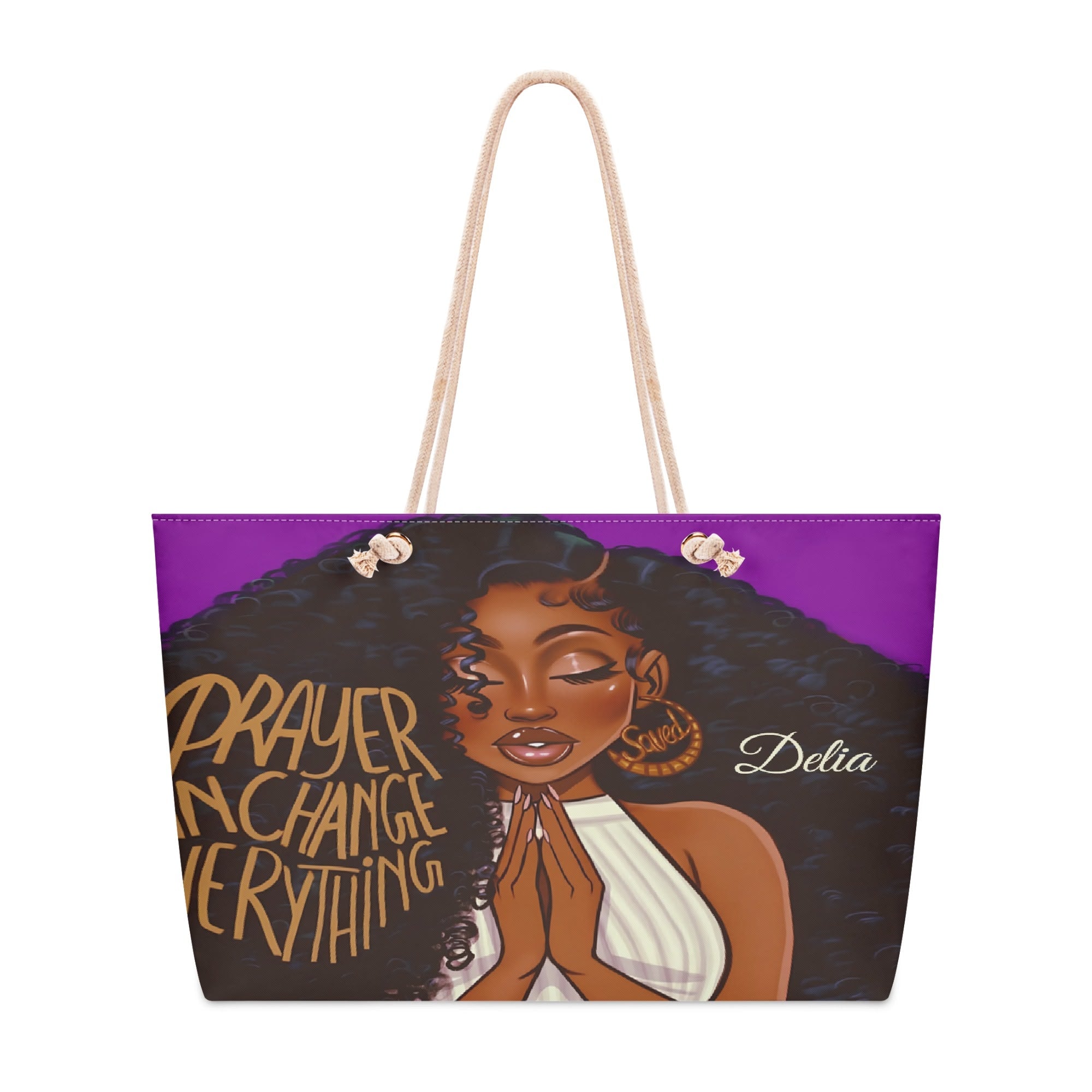Polyester Weekender Bag Travel Tote Bag for Her