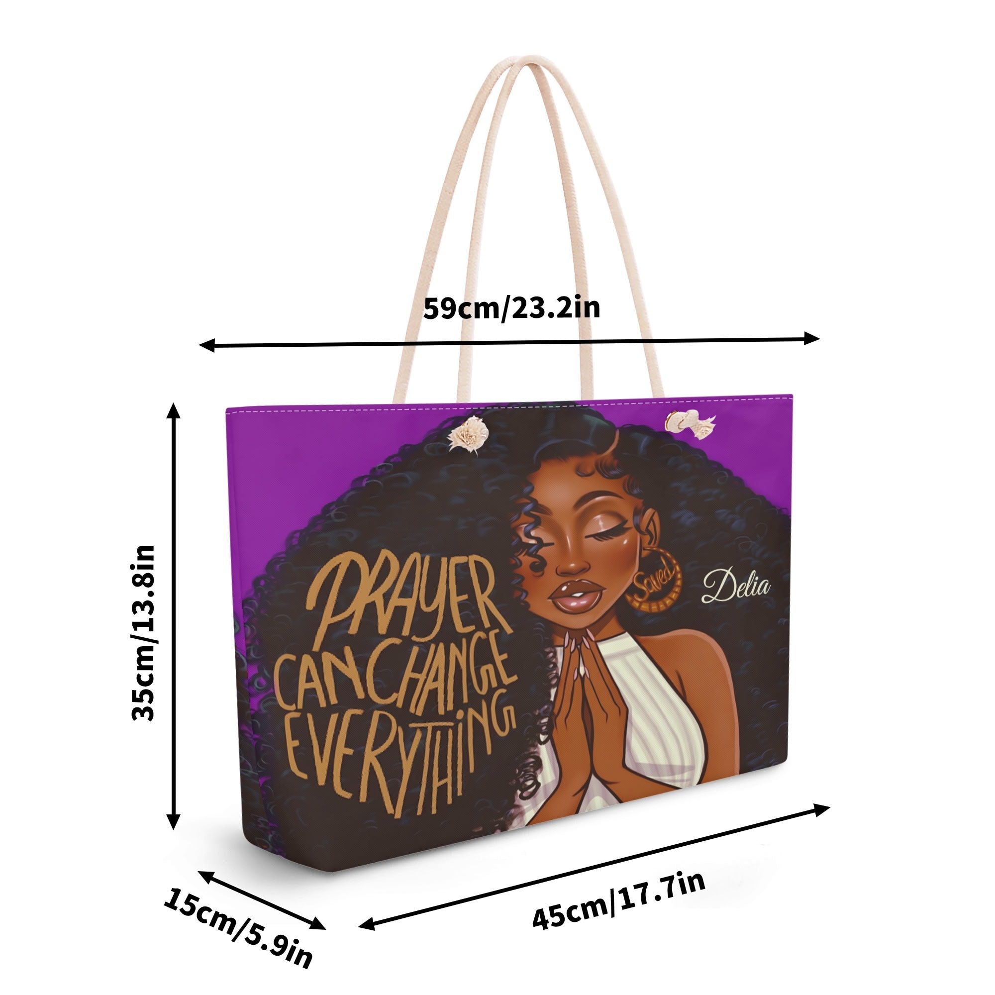 Polyester Weekender Bag Travel Tote Bag for Her