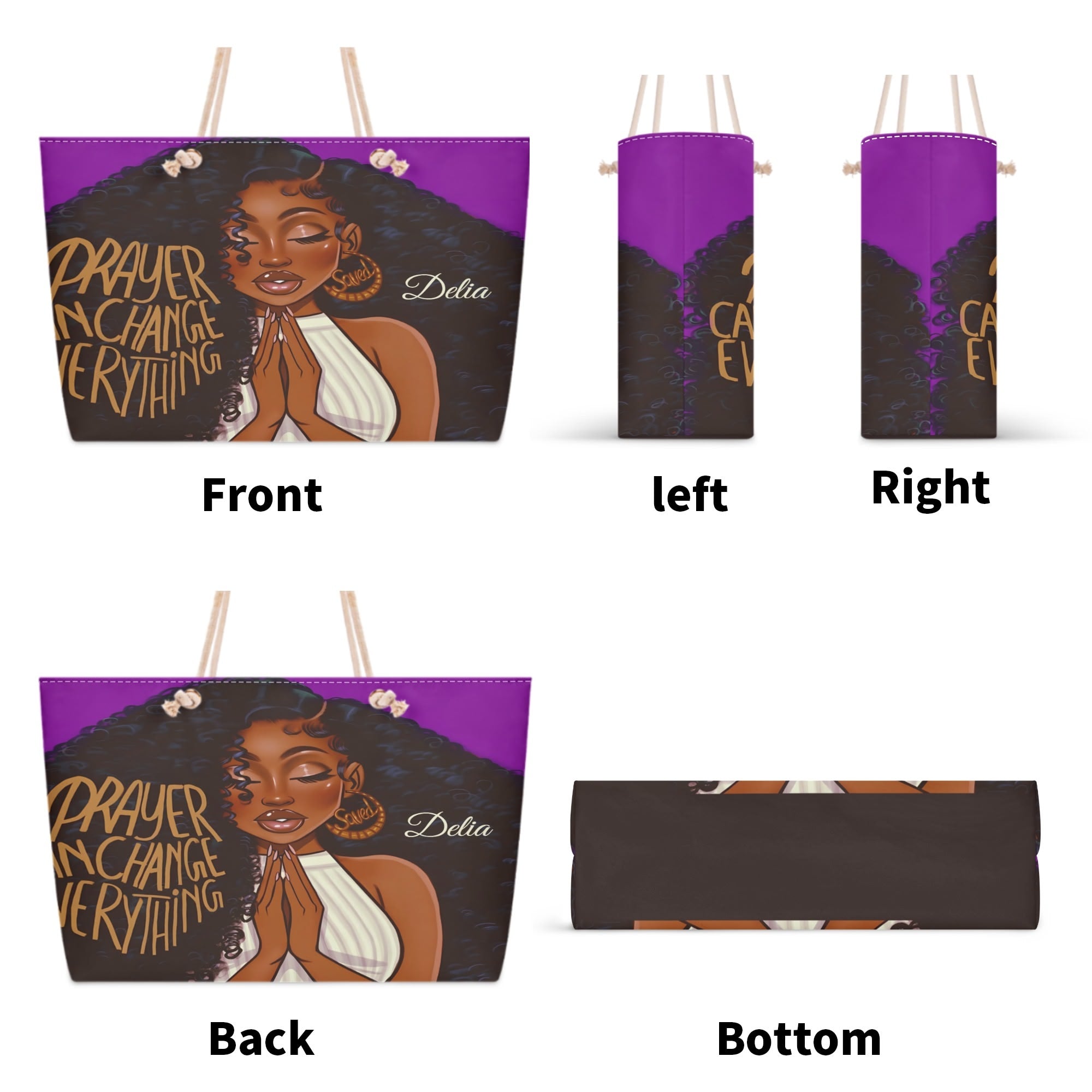 Polyester Weekender Bag Travel Tote Bag for Her