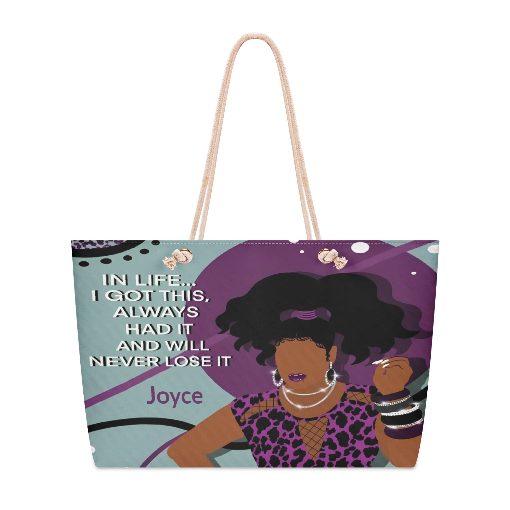 Polyester Weekender Bag Travel Tote Bag for Her