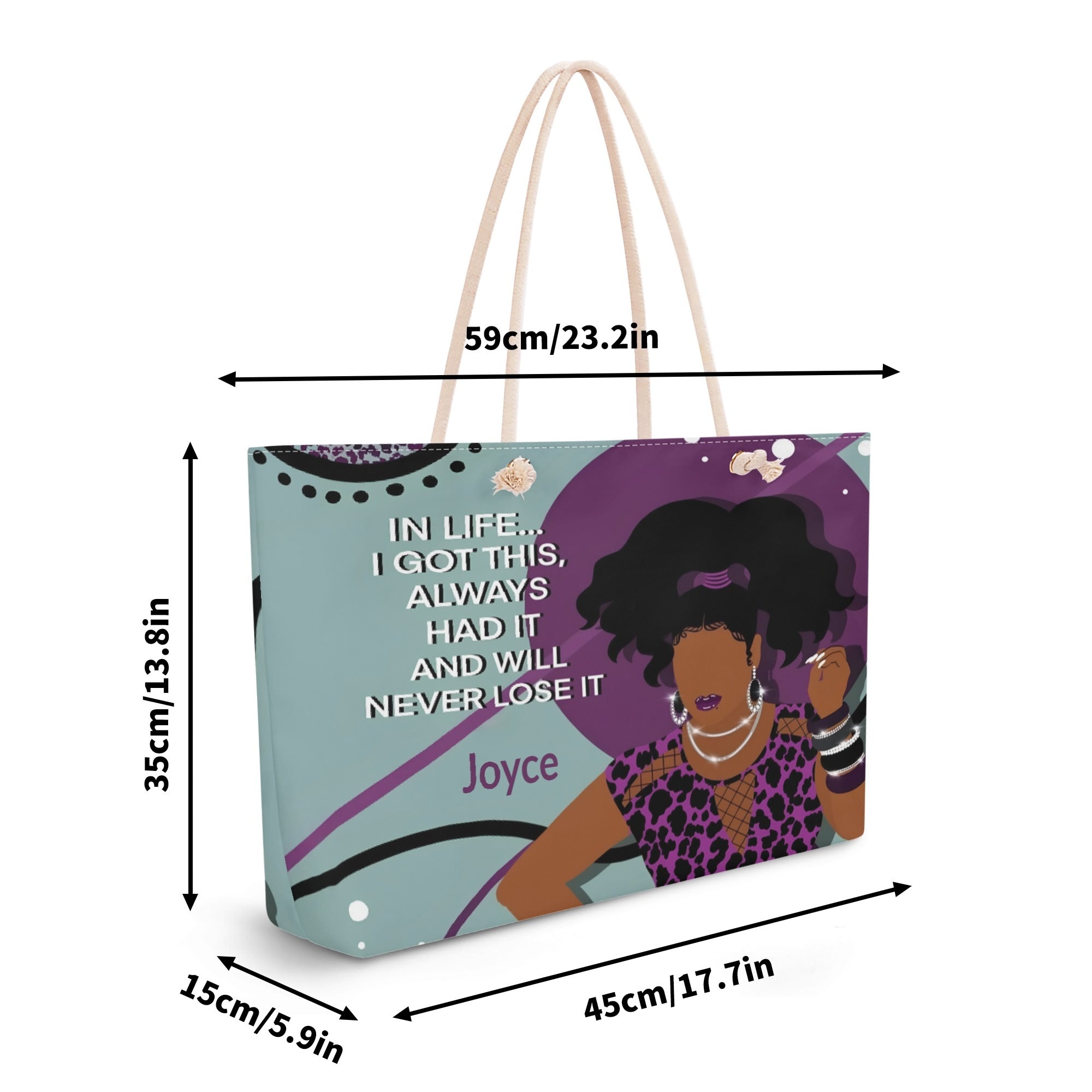 Polyester Weekender Bag Travel Tote Bag for Her