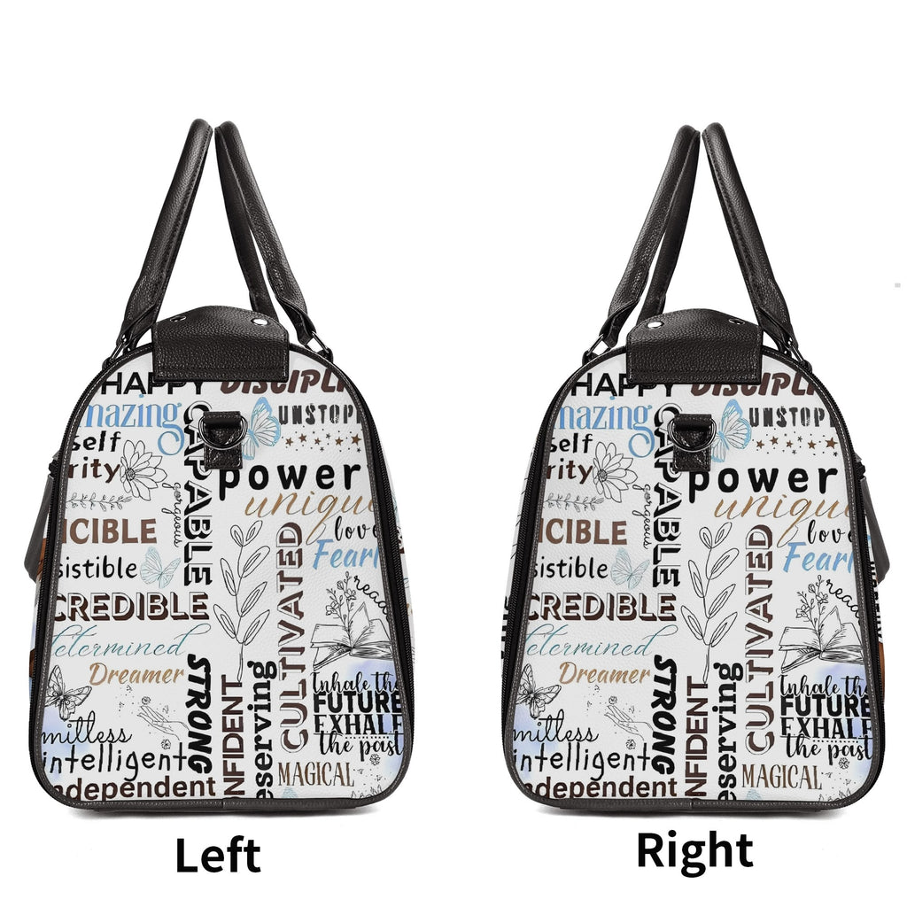 Personalized Leather Duffle Bag Foldable Travel Bag