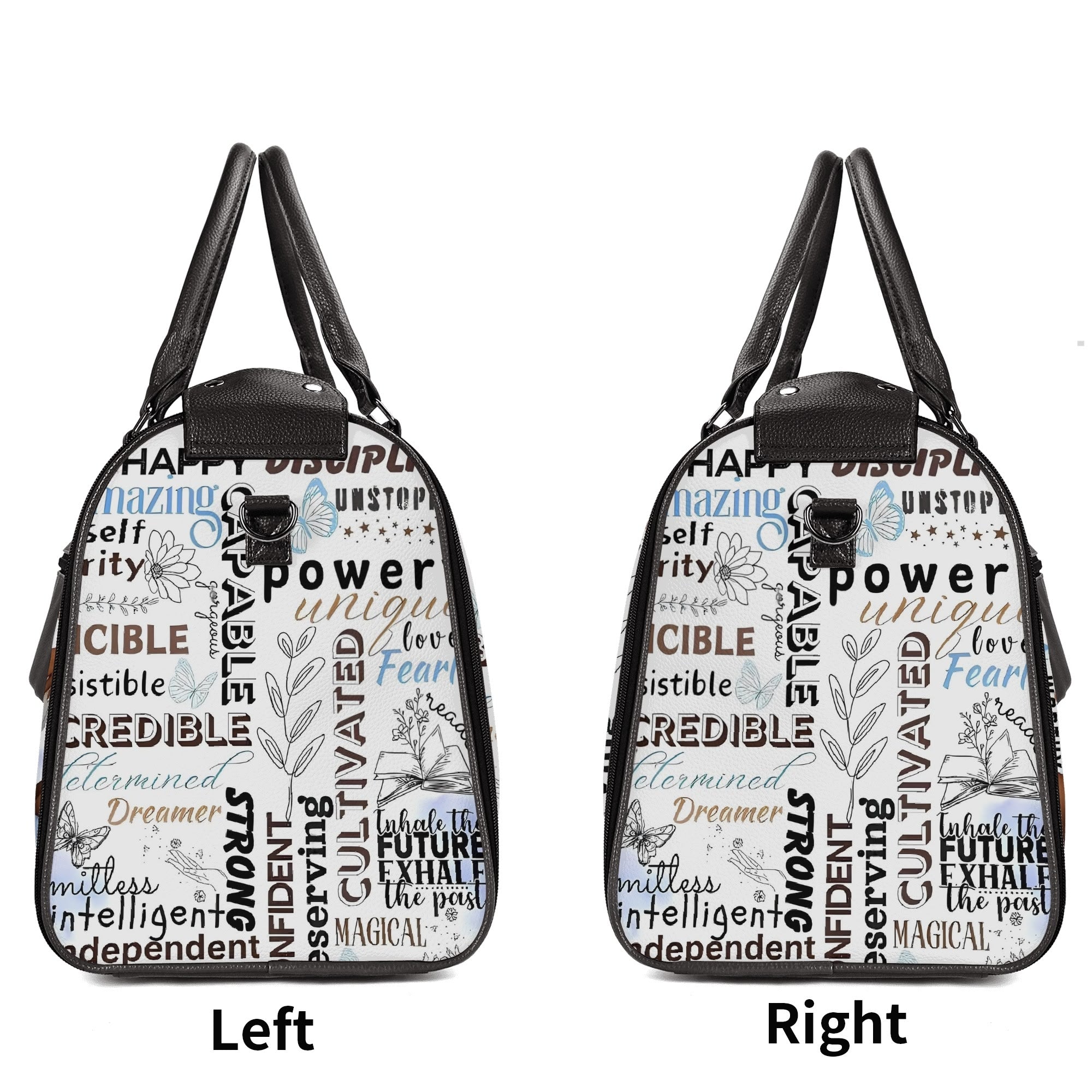 Personalized Leather Duffle Bag Foldable Travel Bag