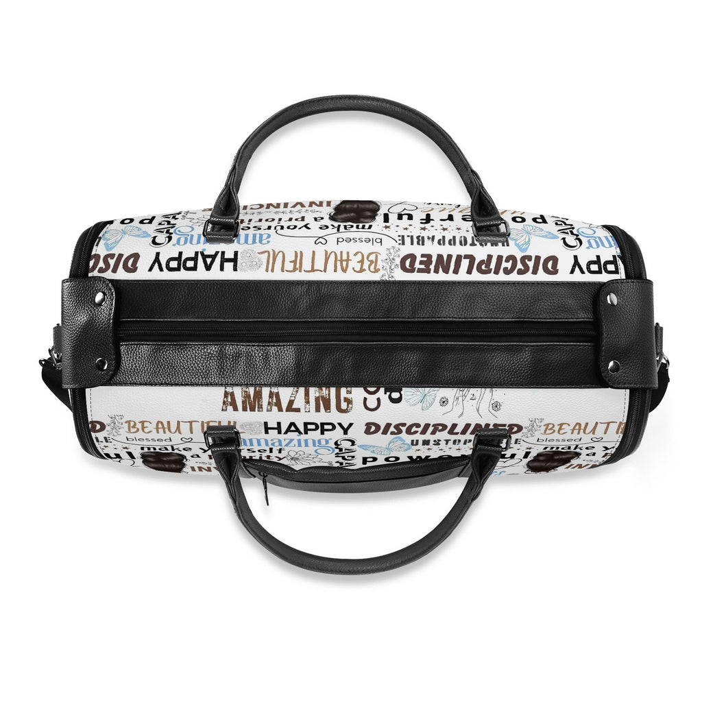 Personalized Leather Duffle Bag Foldable Travel Bag