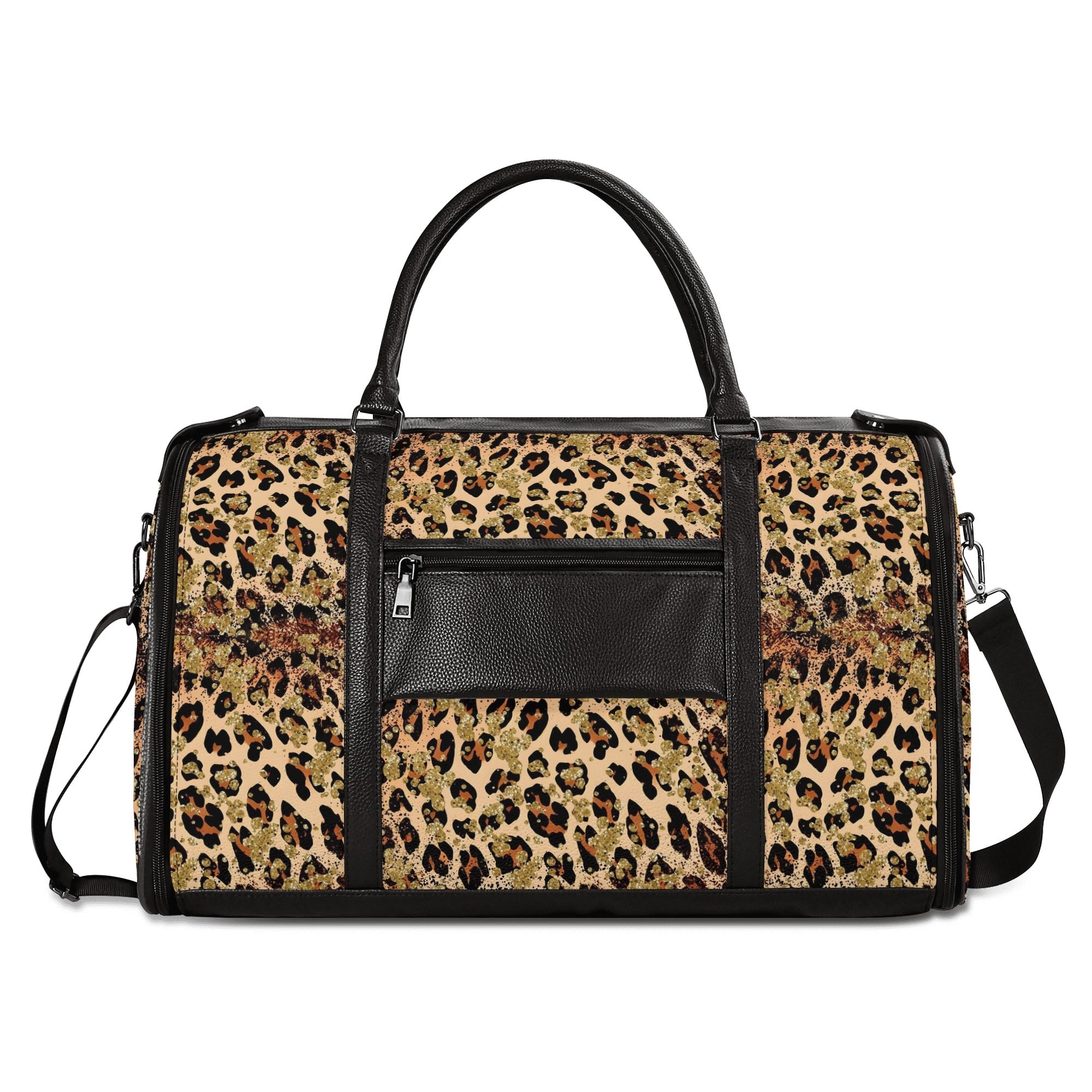 Personalized Leather Duffle Bag Foldable Travel Bag