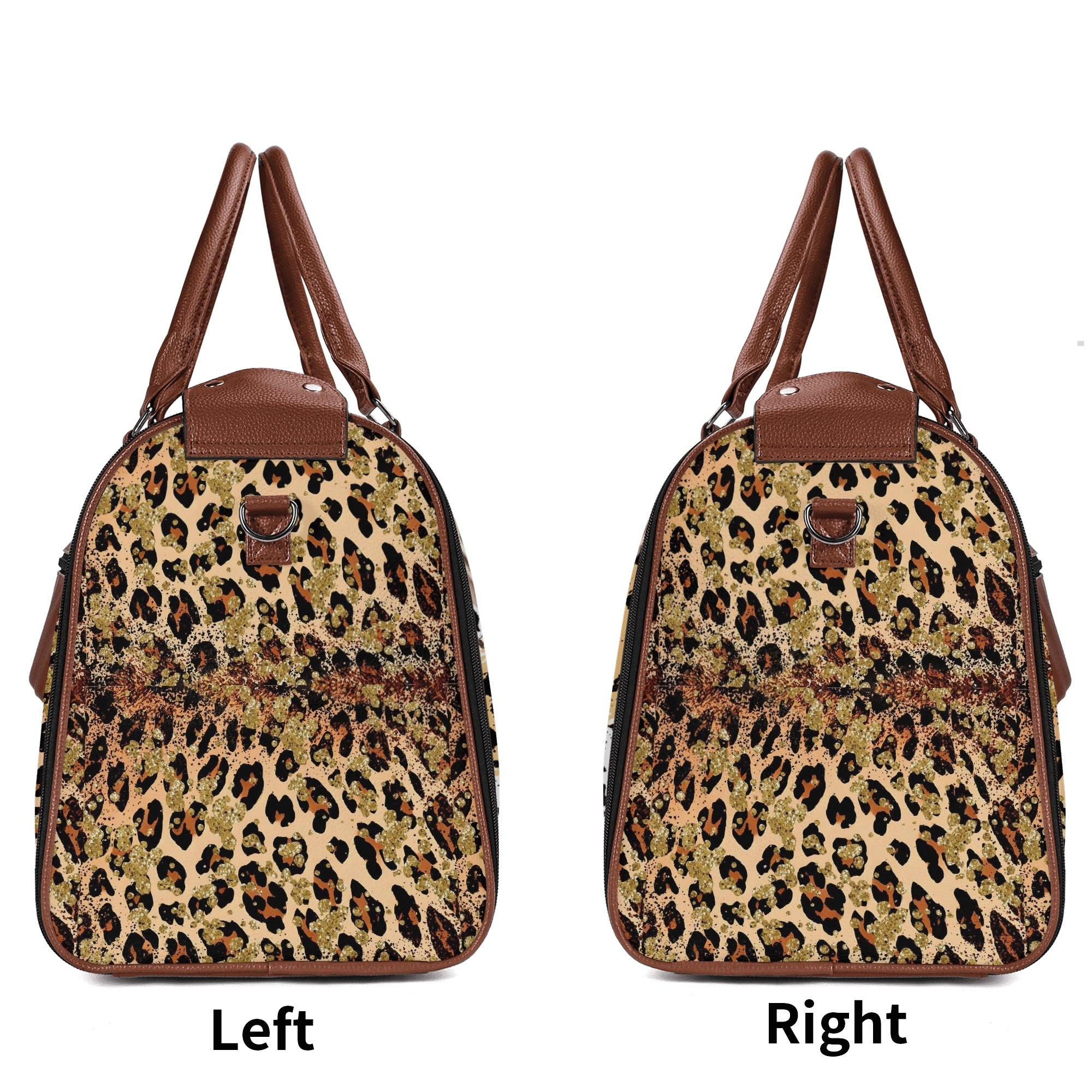 Personalized Leather Duffle Bag Foldable Travel Bag