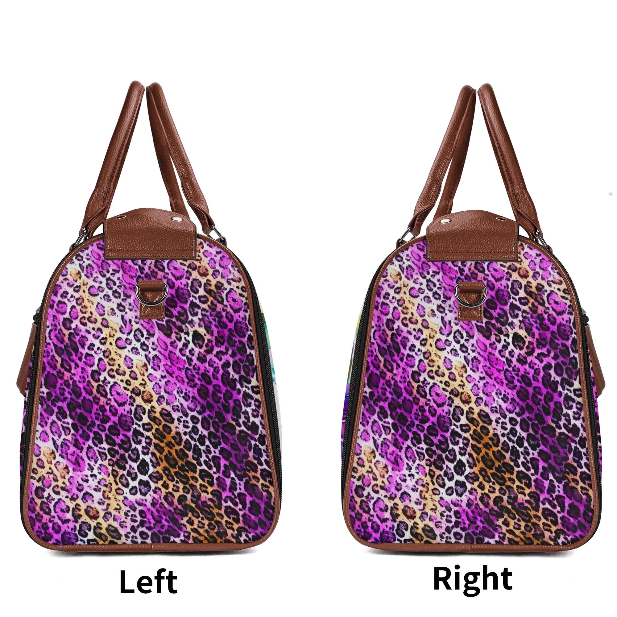 Personalized Leather Duffle Bag Foldable Travel Bag