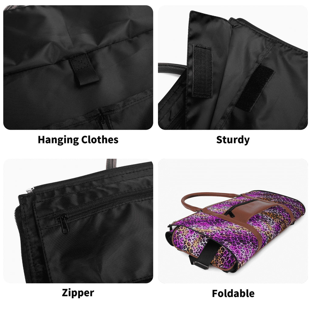 Personalized Leather Duffle Bag Foldable Travel Bag