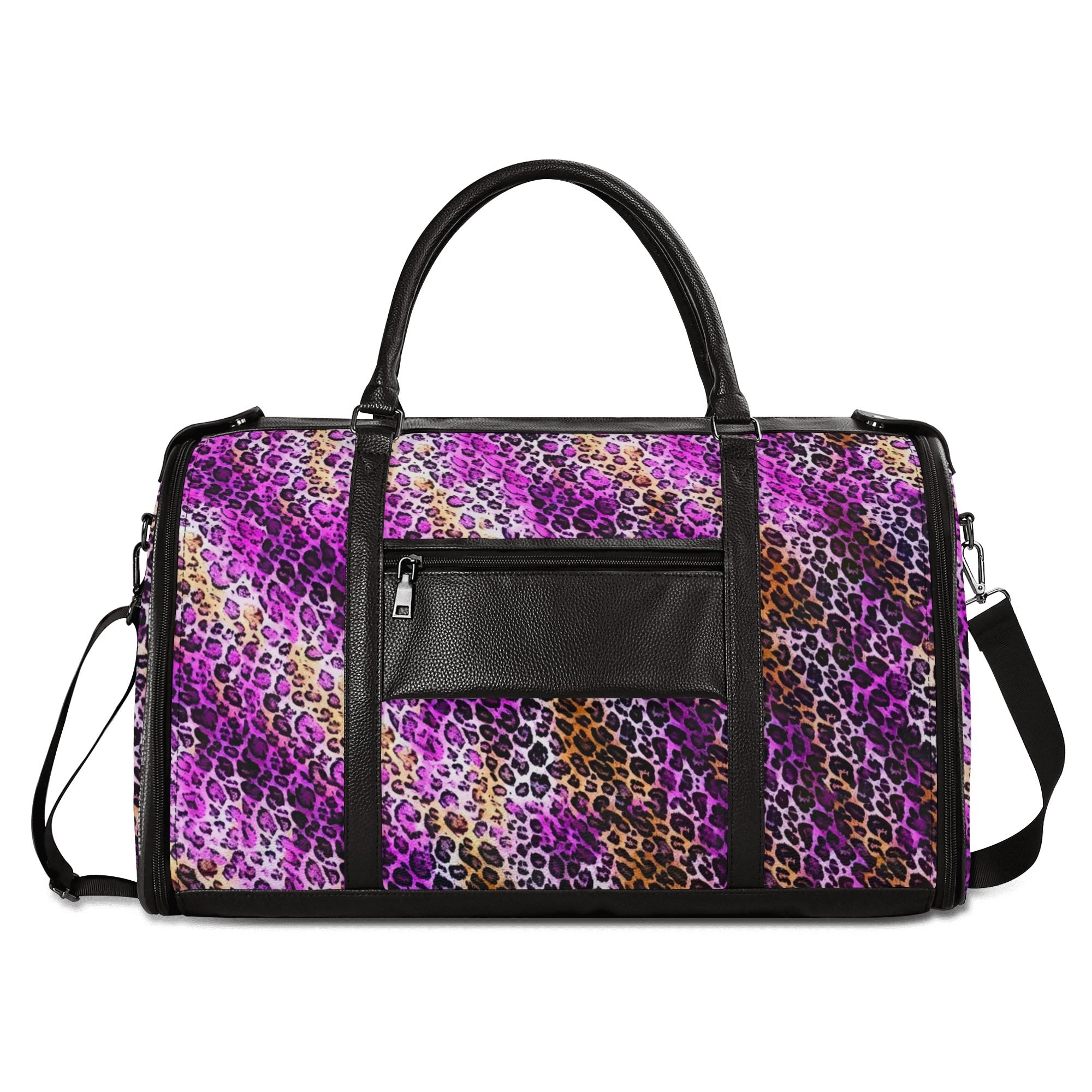 Personalized Leather Duffle Bag Foldable Travel Bag