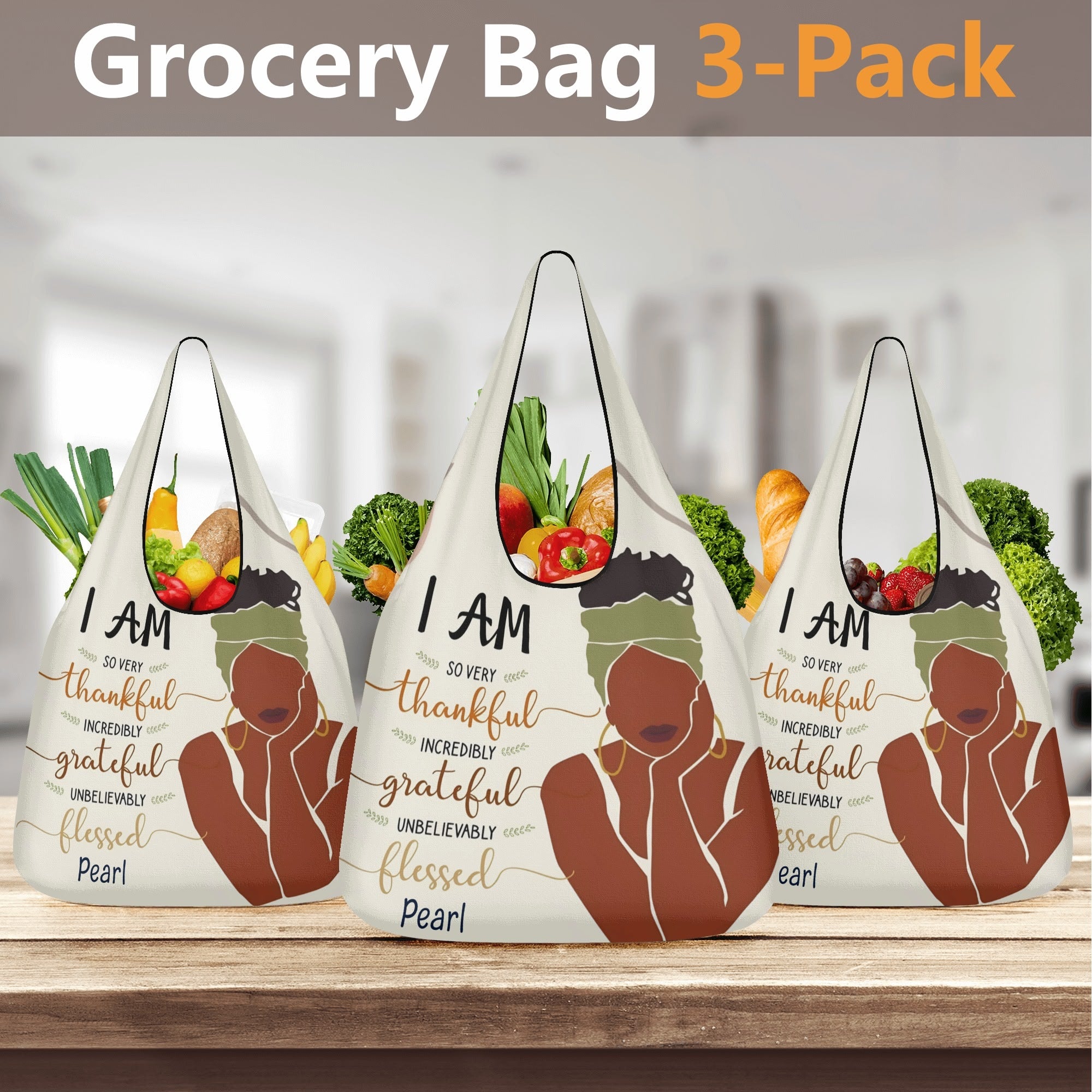 3 Pack of Grocery Bags