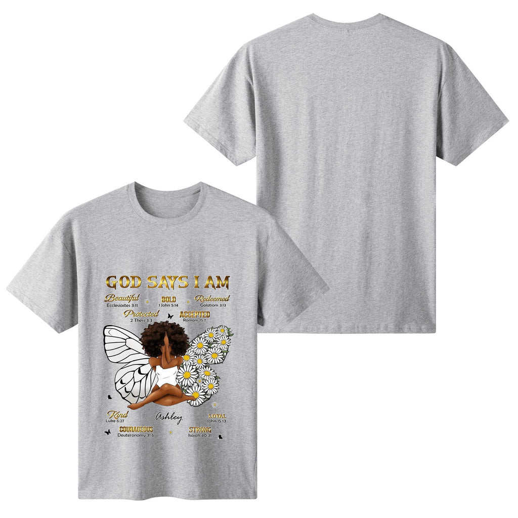 Womens Cotton Front & Back Printing T Shirt