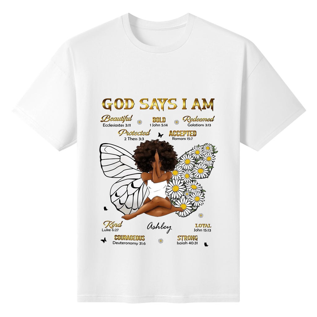 Womens Cotton Front & Back Printing T Shirt