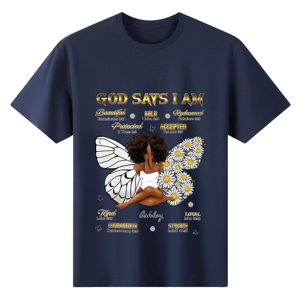 Womens Cotton Front & Back Printing T Shirt