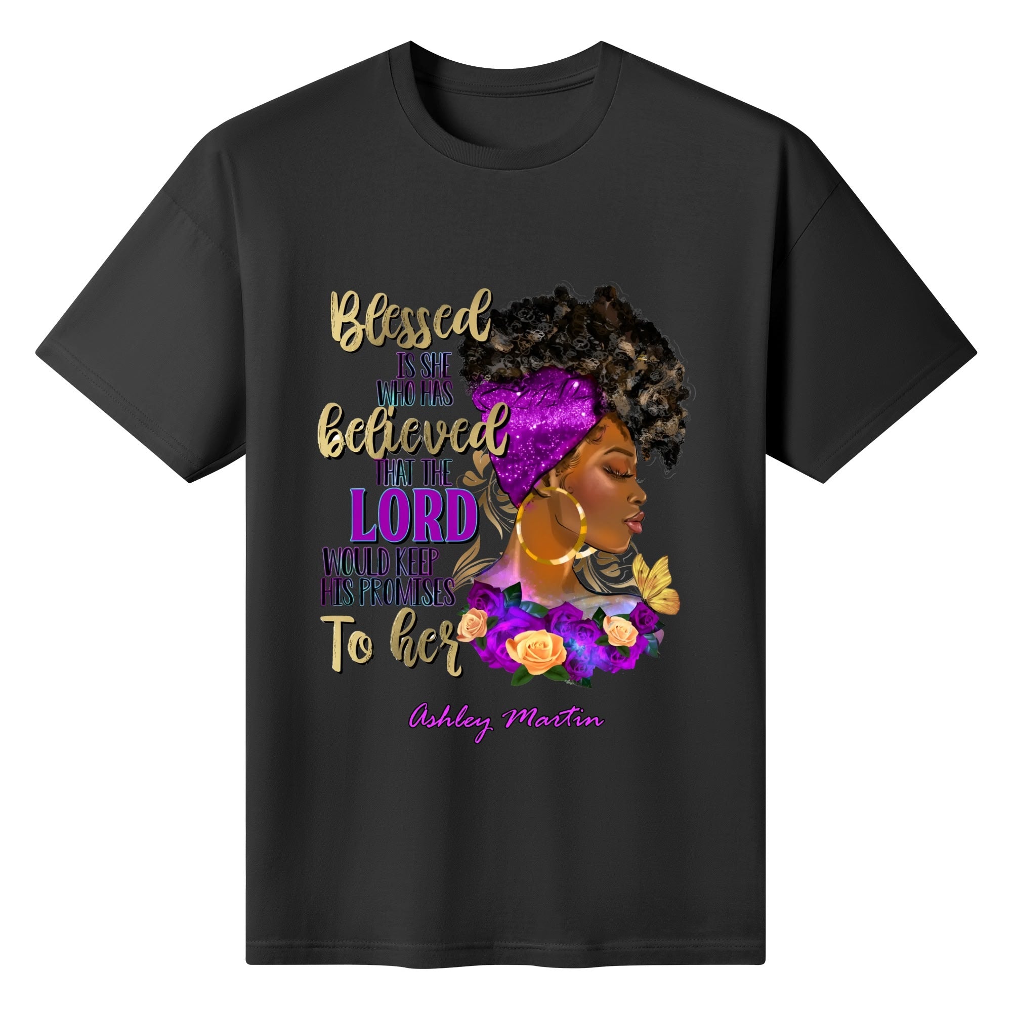 Womens Cotton Front & Back Printing T Shirt