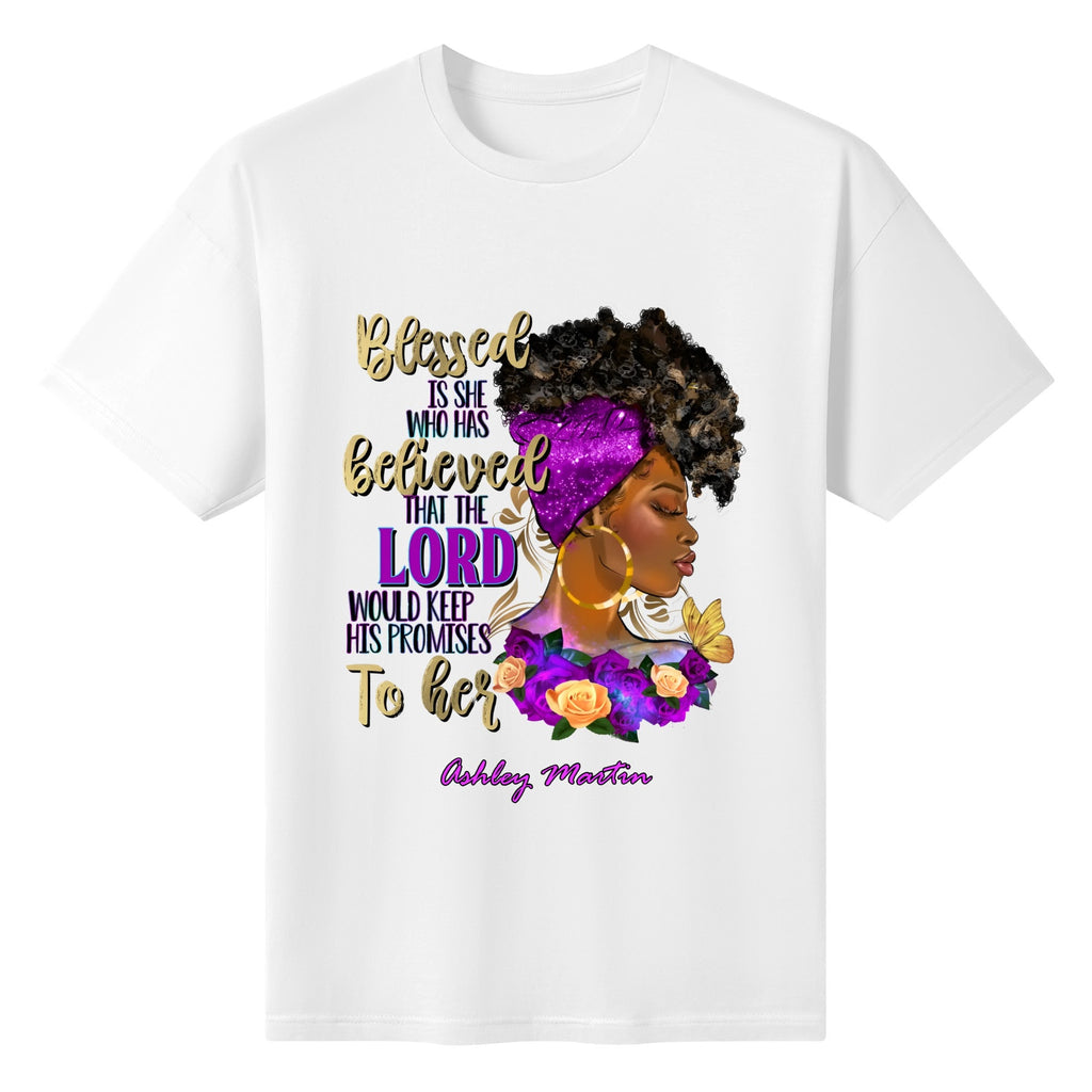 Womens Cotton Front & Back Printing T Shirt