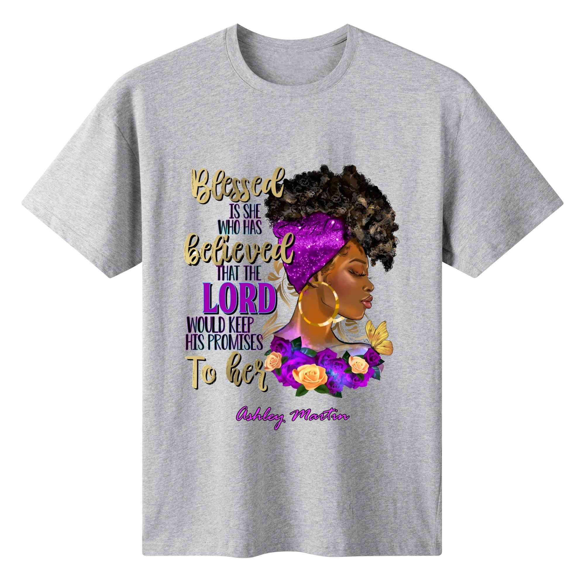 Womens Cotton Front & Back Printing T Shirt