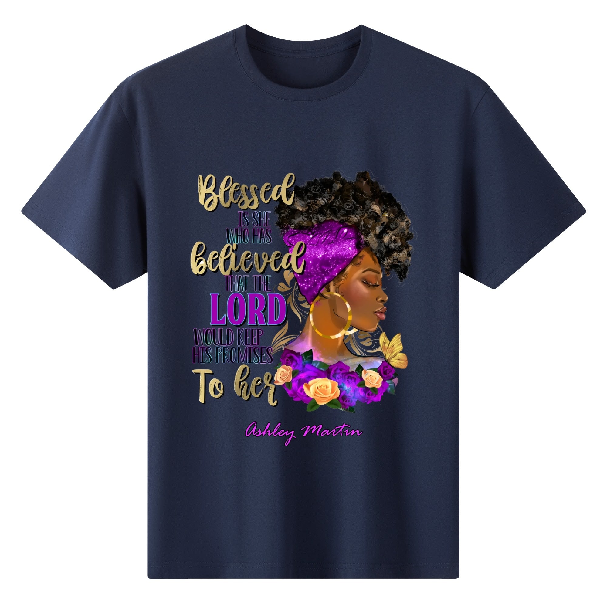 Womens Cotton Front & Back Printing T Shirt