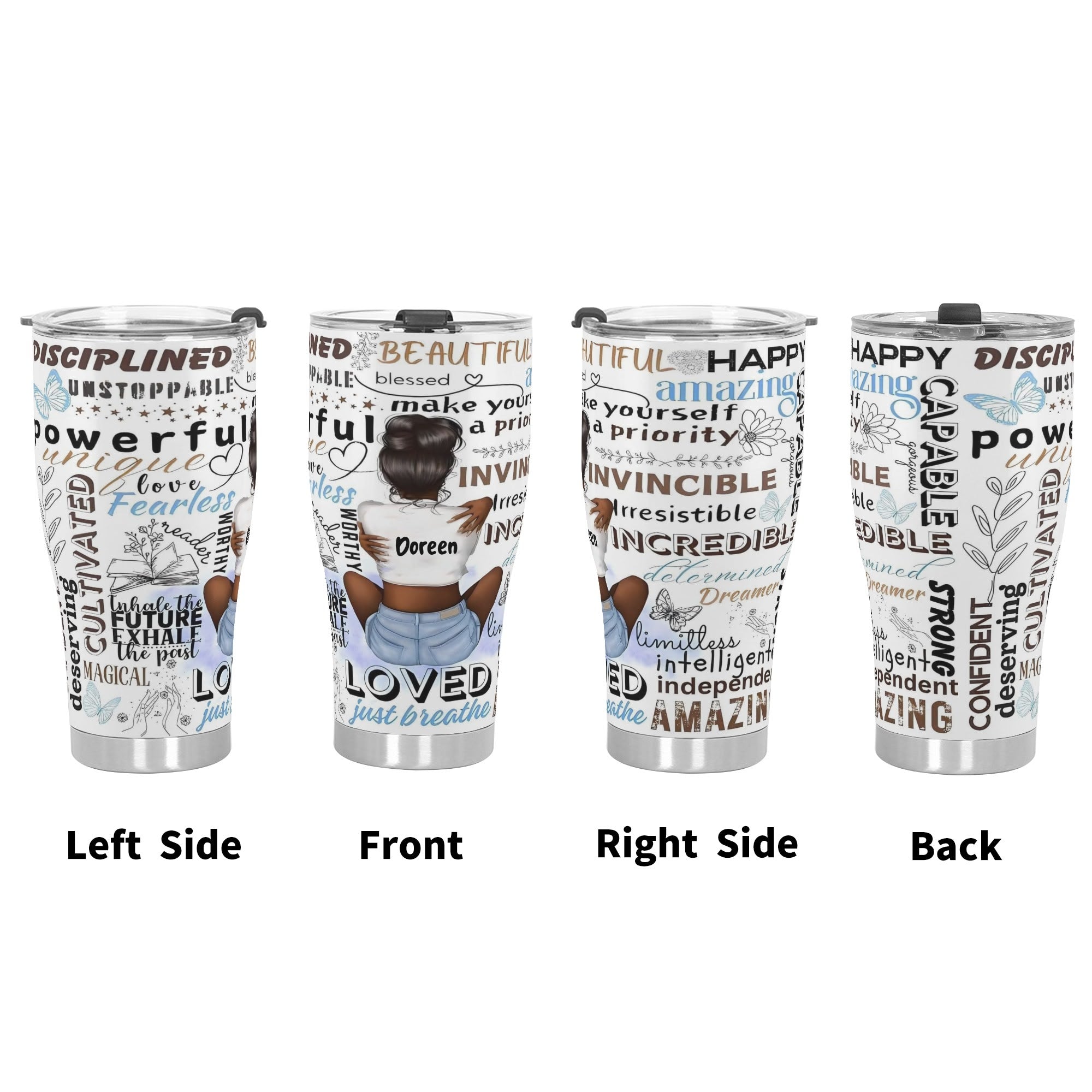 3D Personalized Stainless Steel Tumbler 30oz Printed Cup Gift
